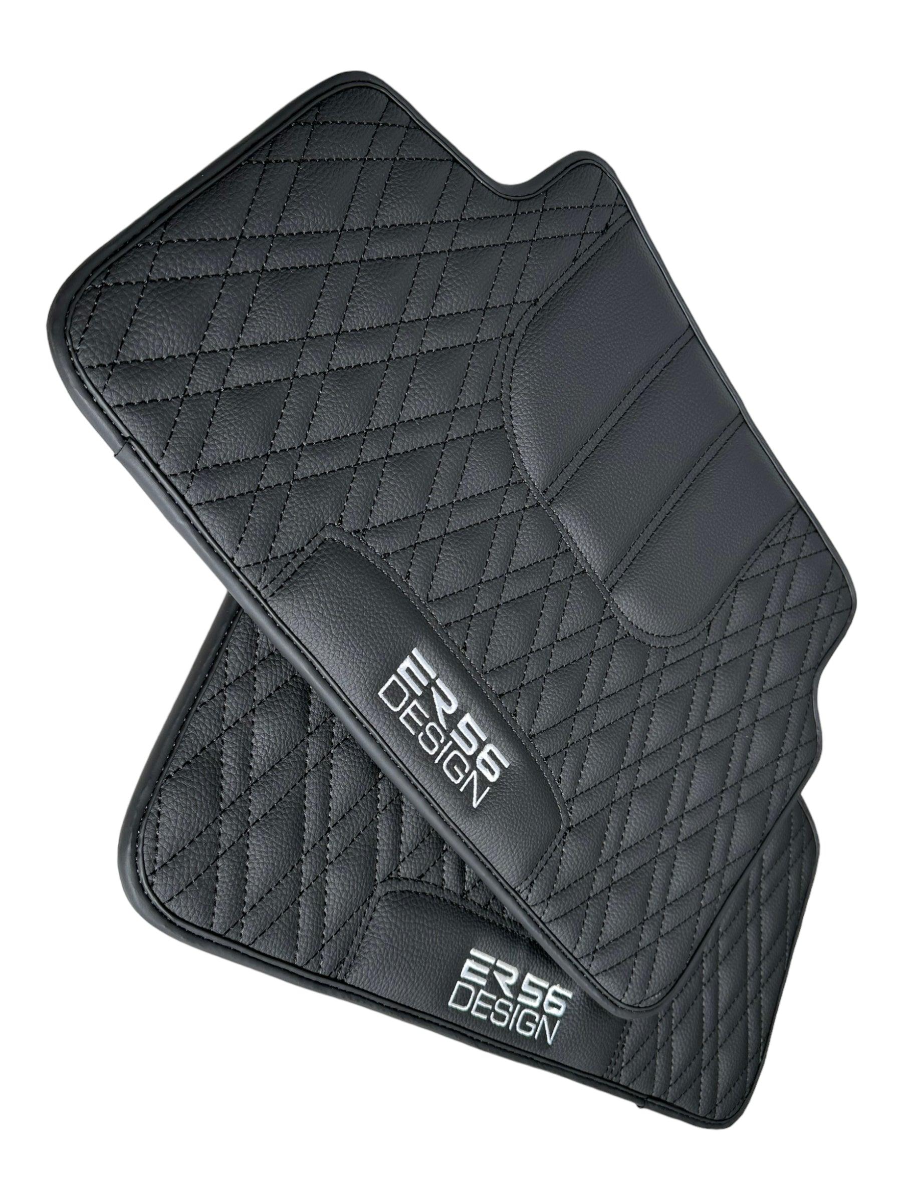 Floor Mats For BMW 3 Series E93 Lci Black Leather Er56 Design - AutoWin