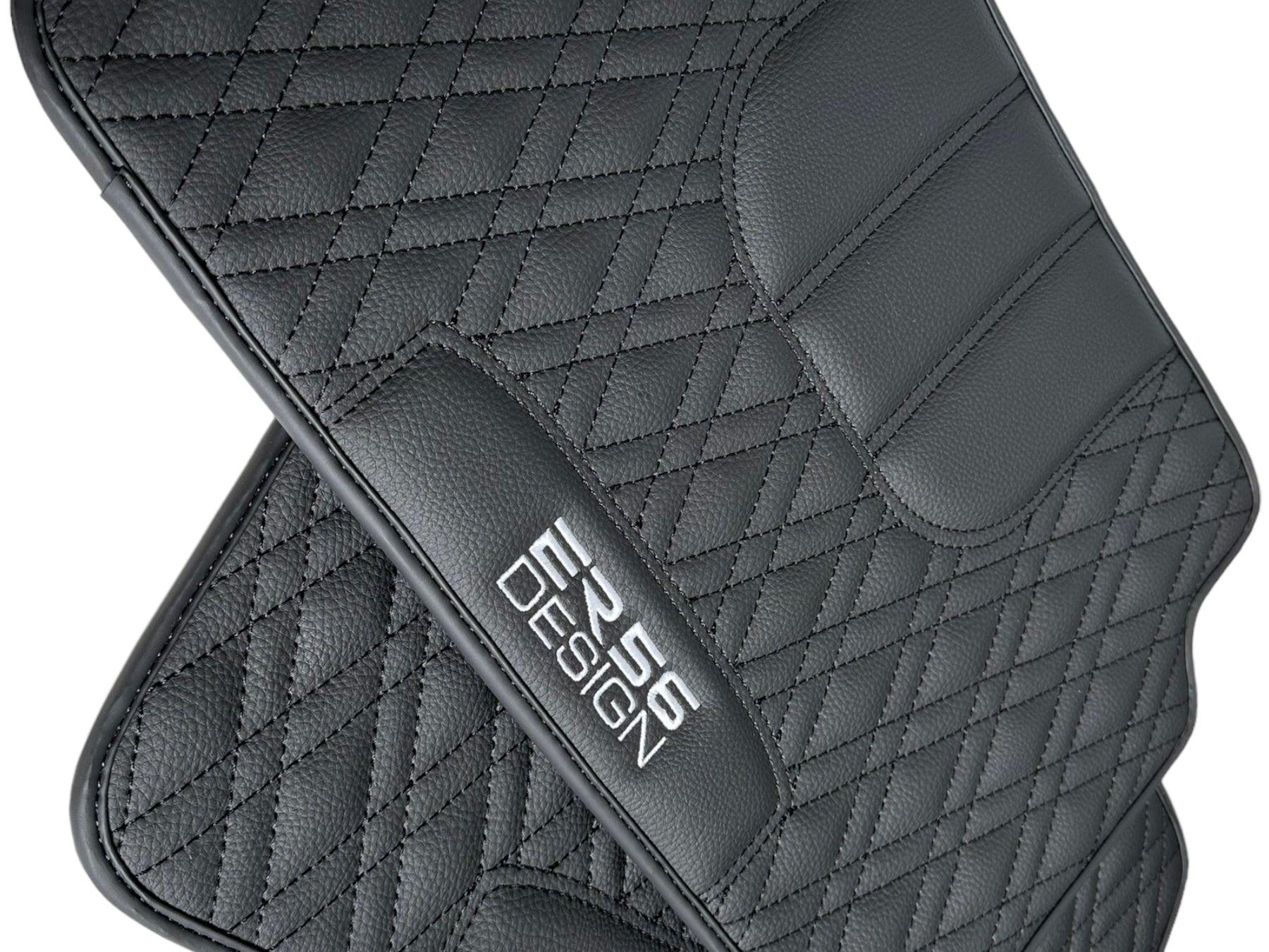 Floor Mats For BMW 5 Series E34 Sedan Black Leather Er56 Design - AutoWin