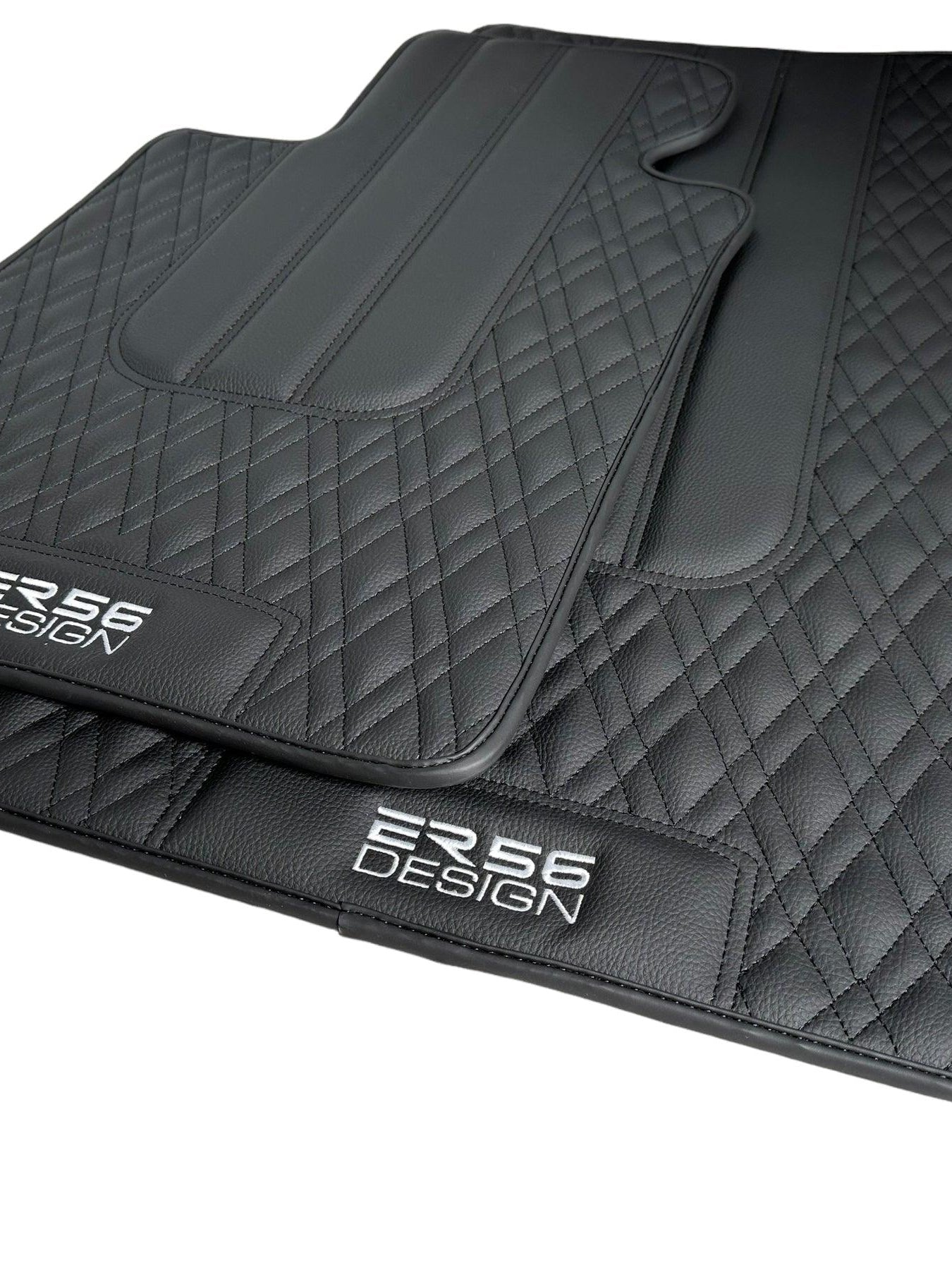 Floor Mats For BMW 5 Series E60 Black Leather Er56 Design - AutoWin