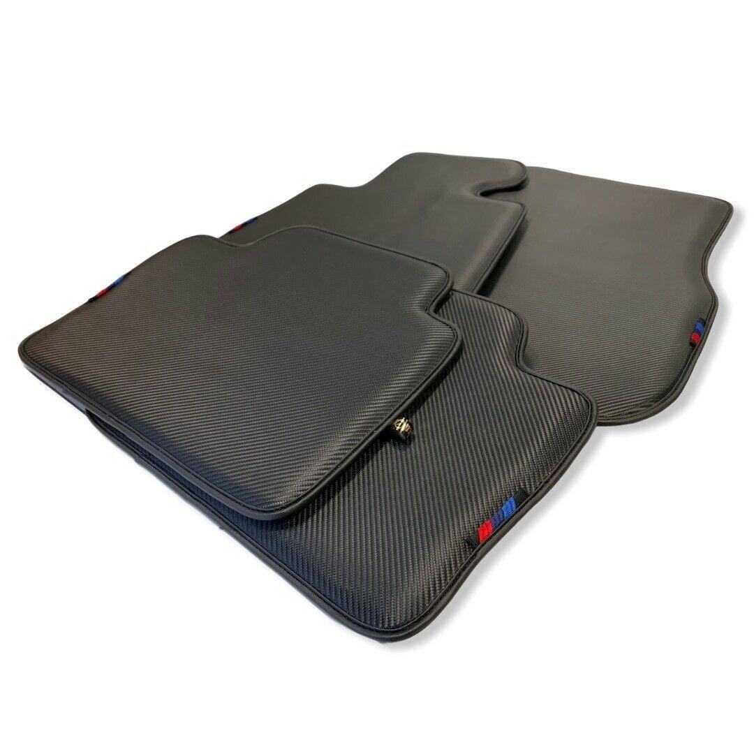 Floor Mats For BMW M2 G87 Autowin Brand Carbon Fiber Leather - AutoWin