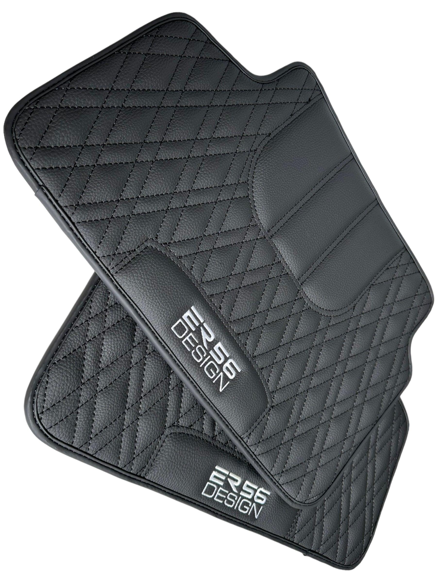 Floor Mats For BMW M2 Series F87 Black Leather Er56 Design - AutoWin