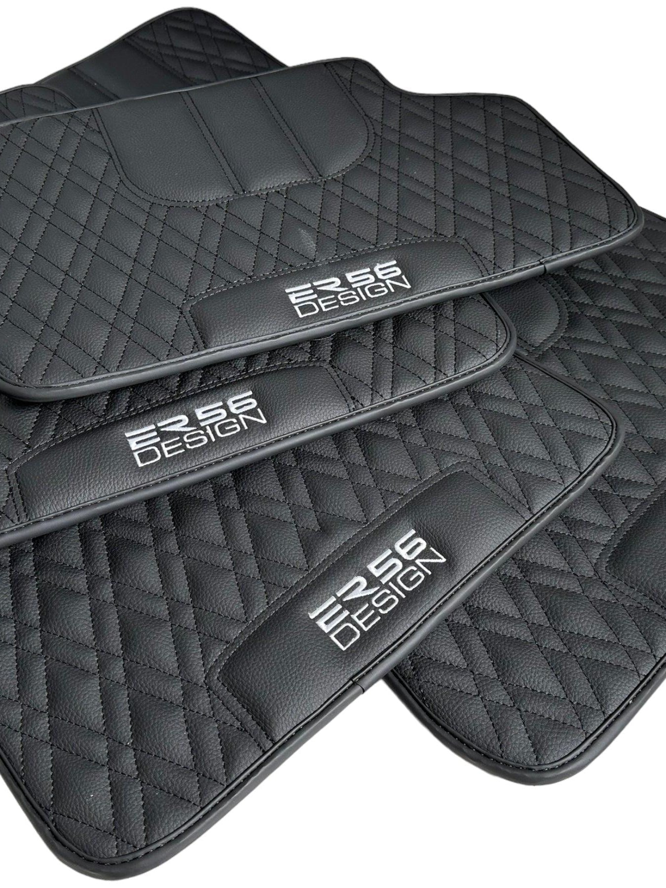 Floor Mats For BMW M2 Series F87 Black Leather Er56 Design - AutoWin