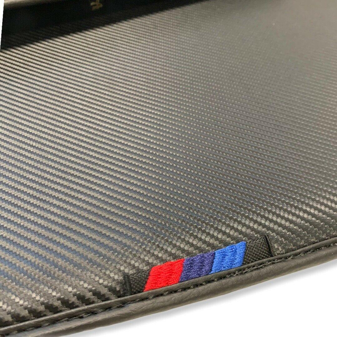 Floor Mats For BMW M3 G80 Autowin Brand Carbon Fiber Leather - AutoWin
