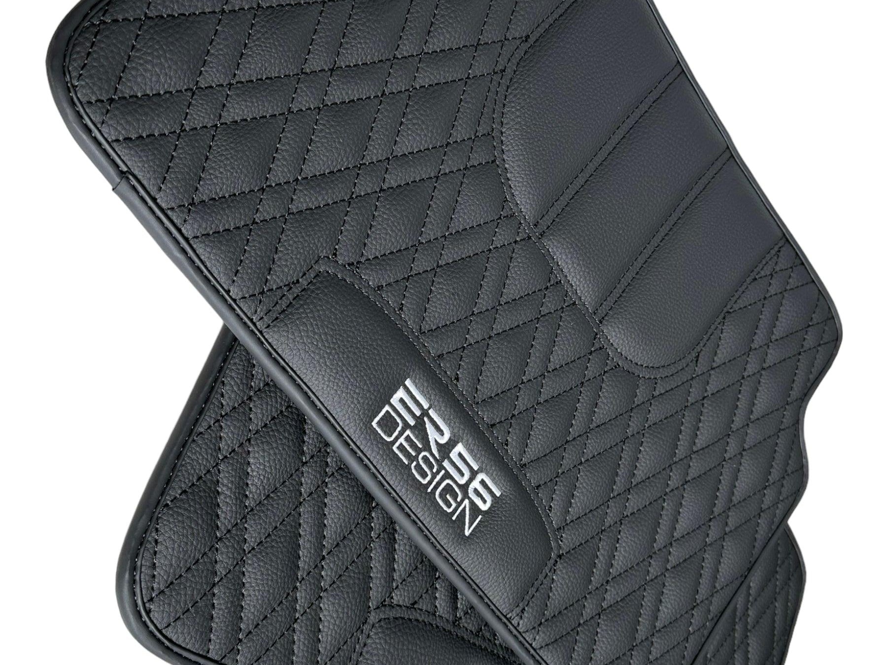 Floor Mats For BMW M4 Series F82 Black Leather Er56 Design - AutoWin