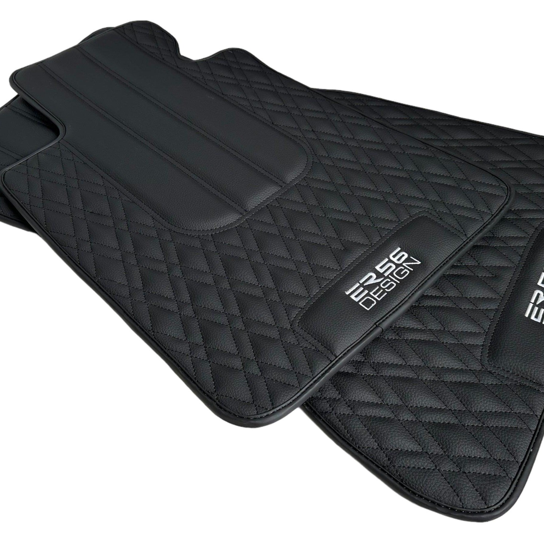 Floor Mats For BMW M5 E34 Black Leather Er56 Design - AutoWin
