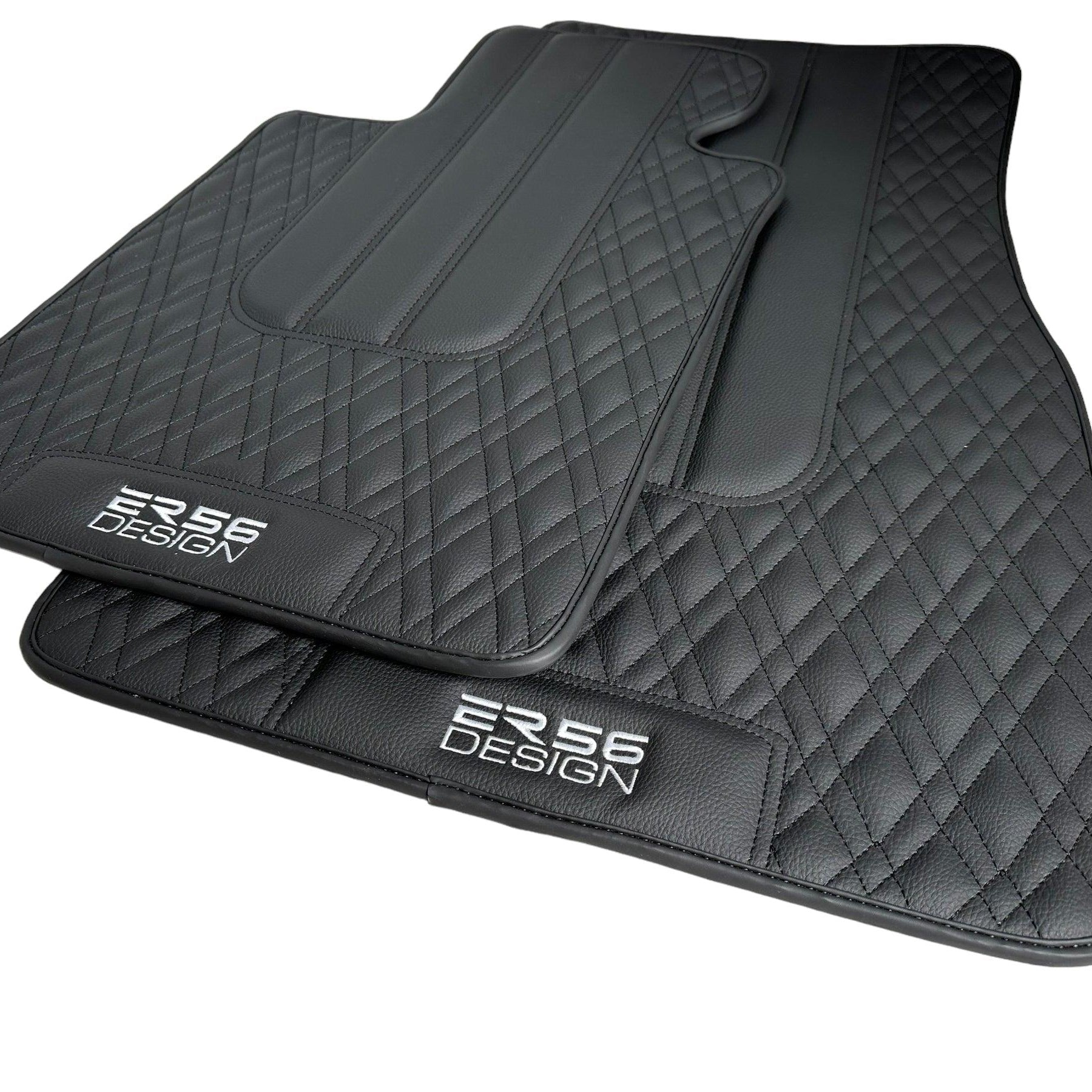 Floor Mats For BMW X5 Series E53 Black Leather Er56 Design - AutoWin