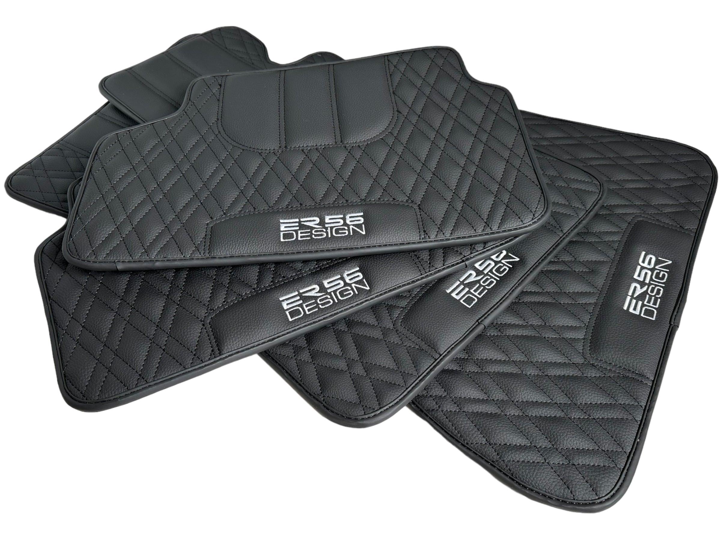 Floor Mats For BMW X6 Series F16 Black Leather Er56 Design - AutoWin