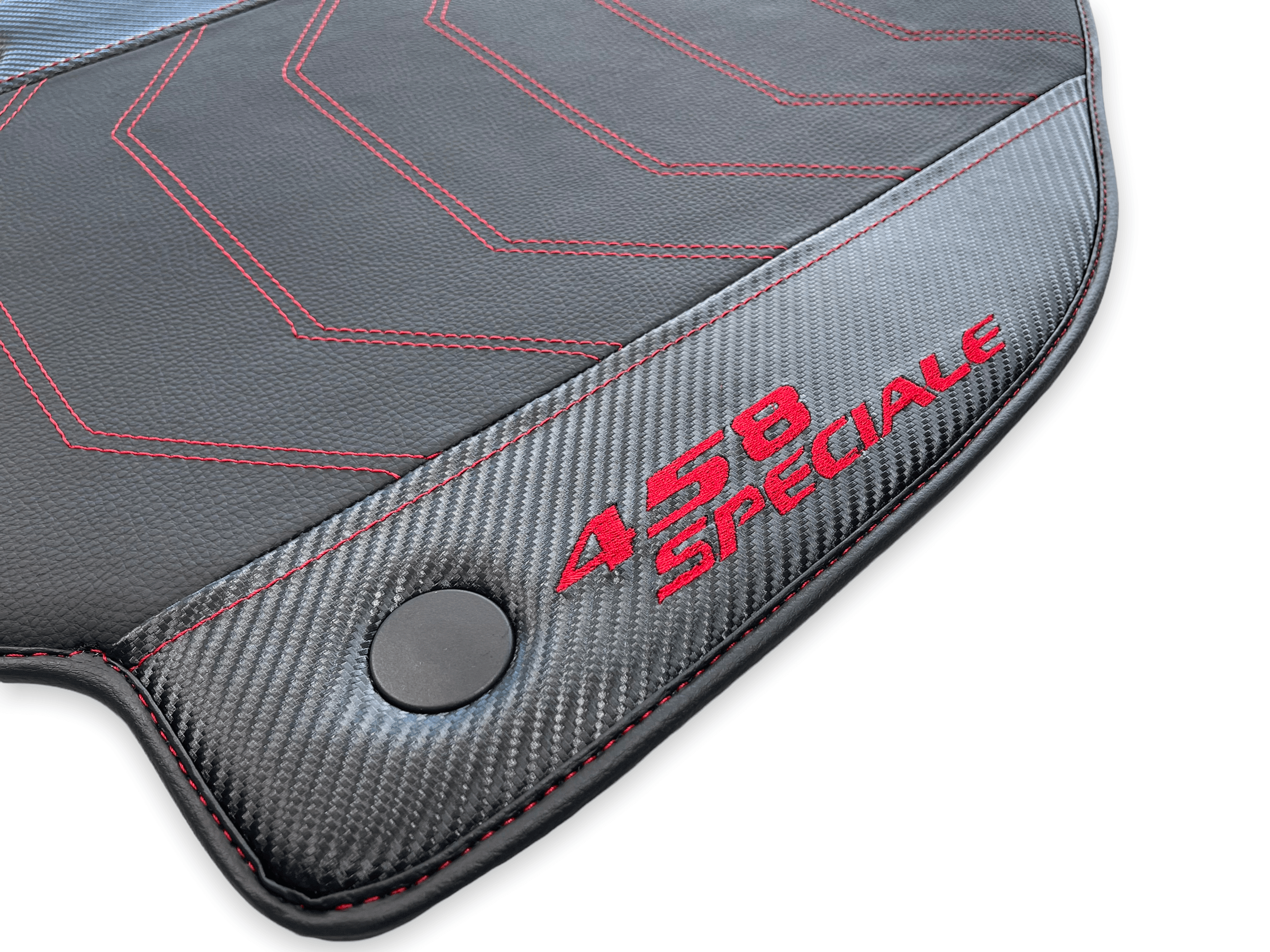 Floor Mats For Ferrari 458 Speciale With Carbon Fiber Leather 2012-2015 - AutoWin