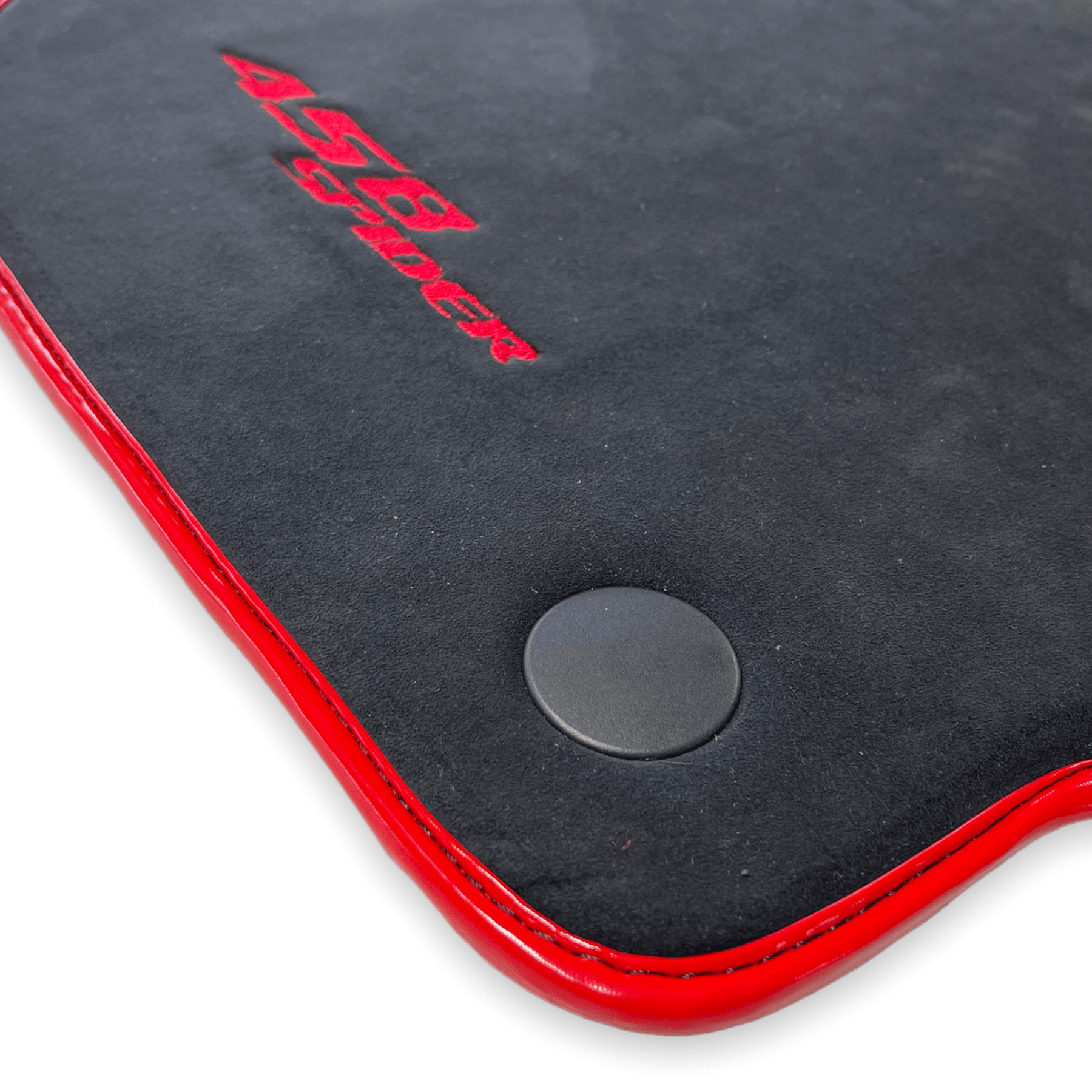 Floor Mats For Ferrari 458 Spider 2012-2015 Alcantara Leather Red Trim - AutoWin