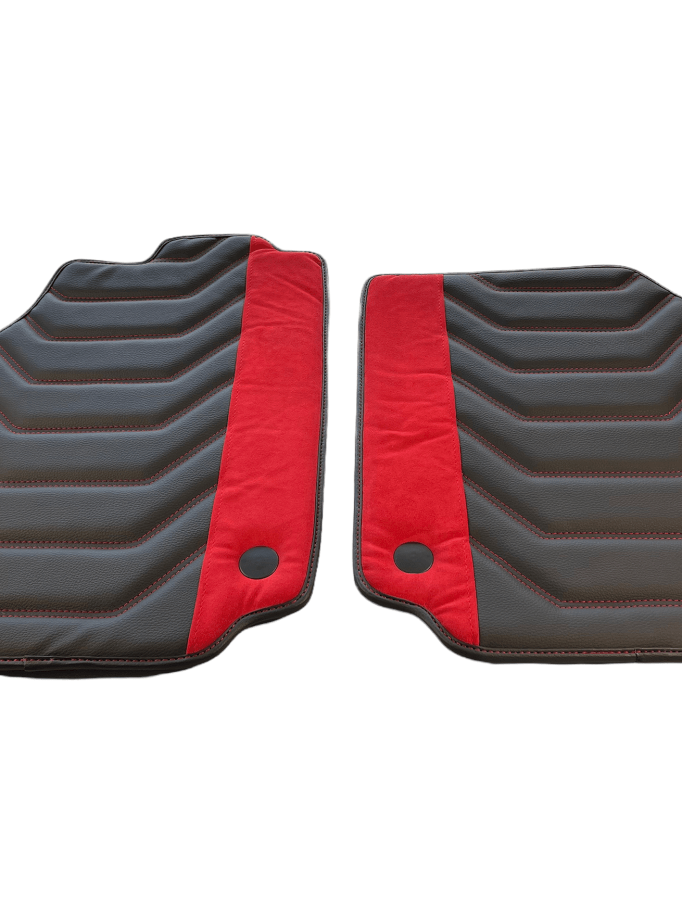 Floor Mats For Ferrari 458 Spider 2012-2015 Leather With Red Alcantara - AutoWin