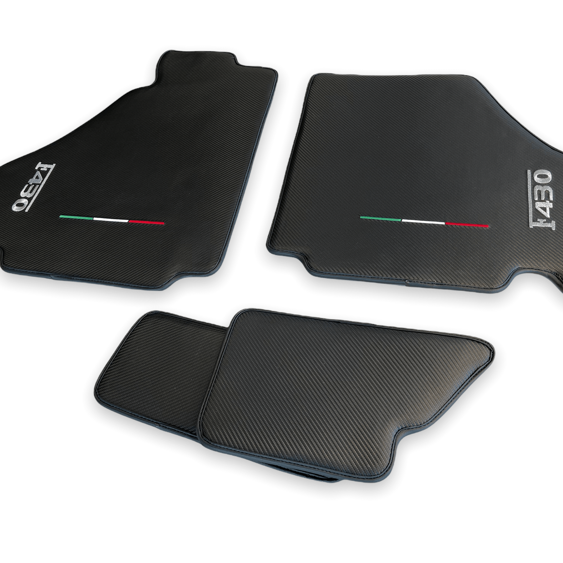 Floor Mats For Ferrari F430 2004-2009 Carbon Fiber Leather - AutoWin