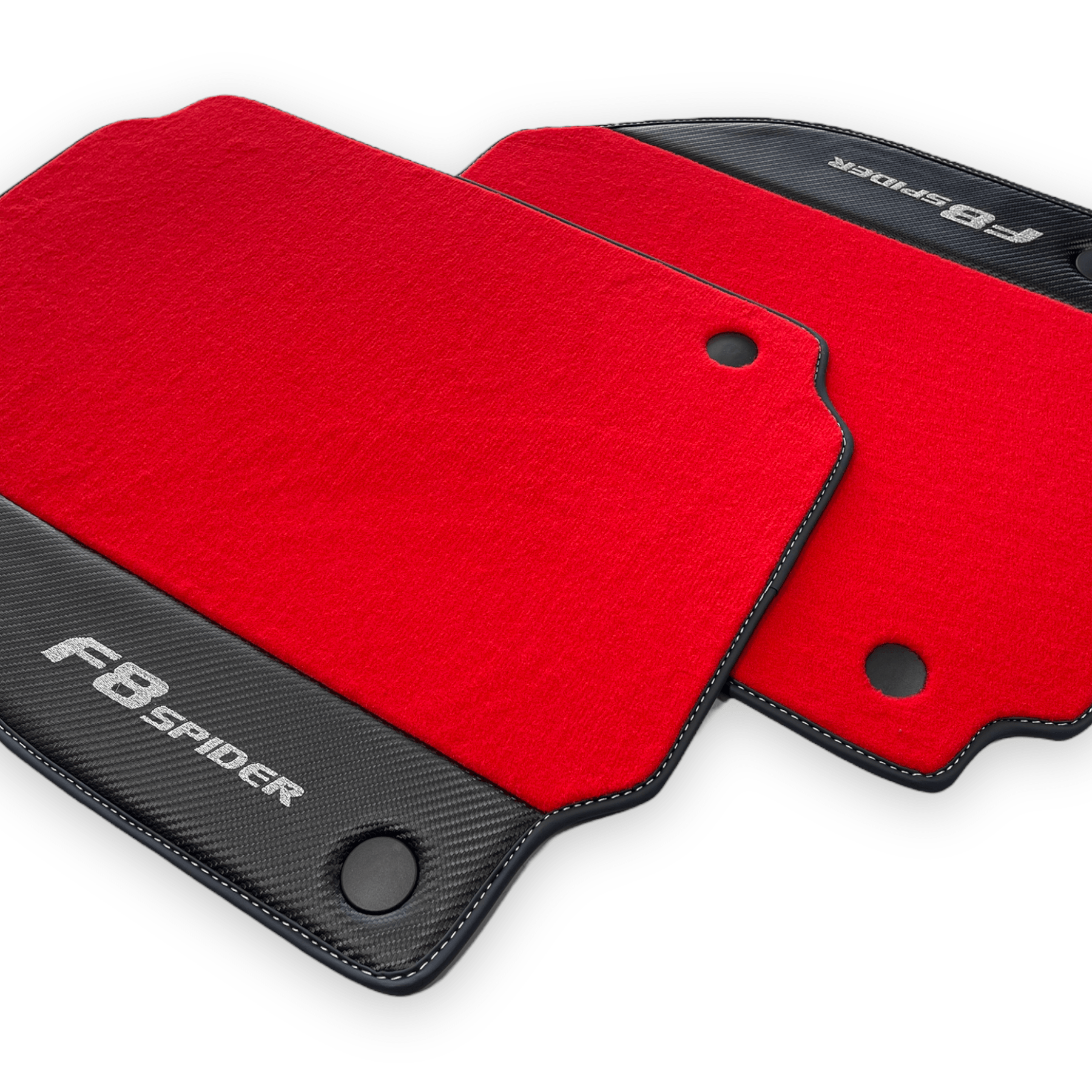 Floor Mats For Ferrari F8 Spider 2019-2022 With Carbon Leather - AutoWin