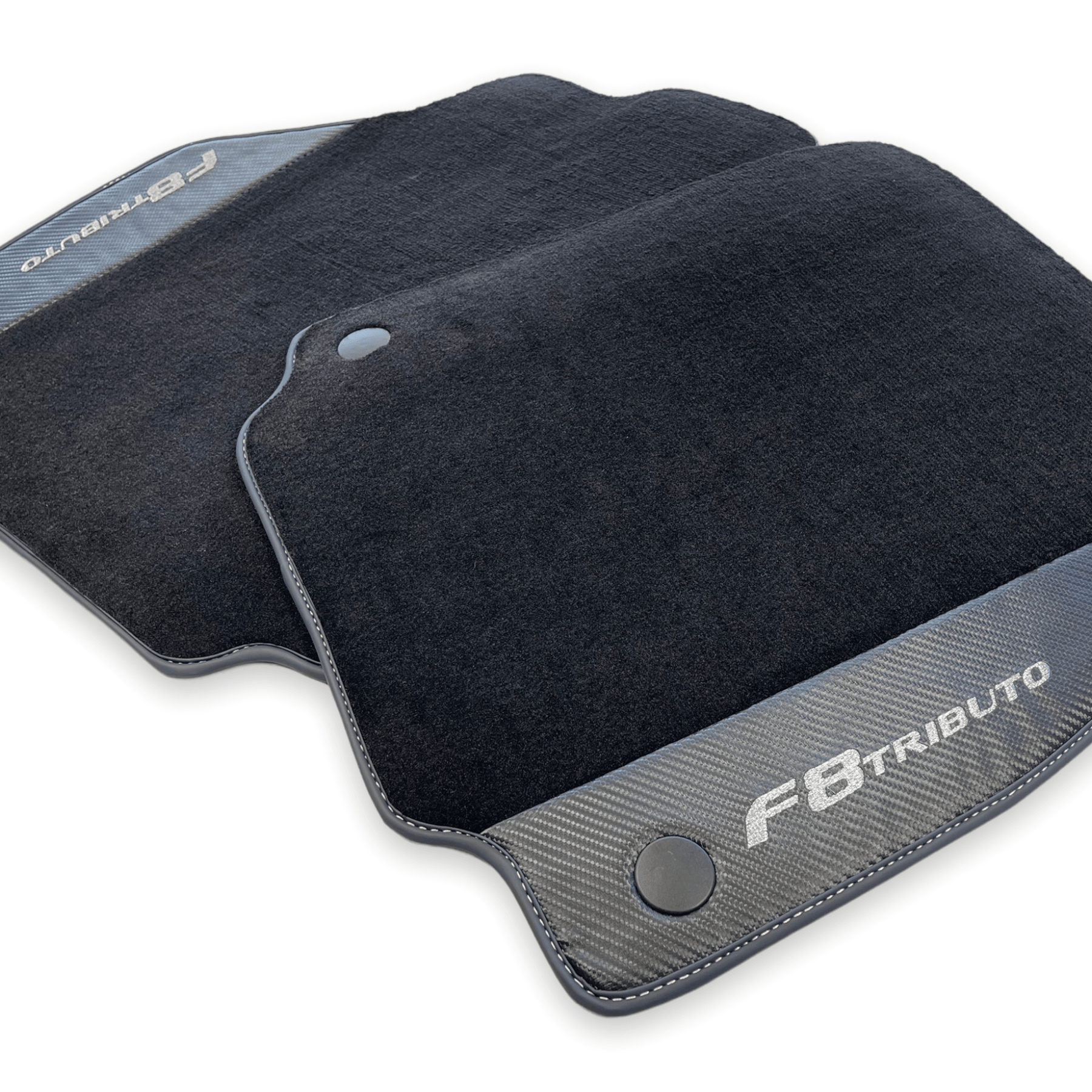 Floor Mats For Ferrari F8 Tributo 2019-2022 With Carbon Leather - AutoWin