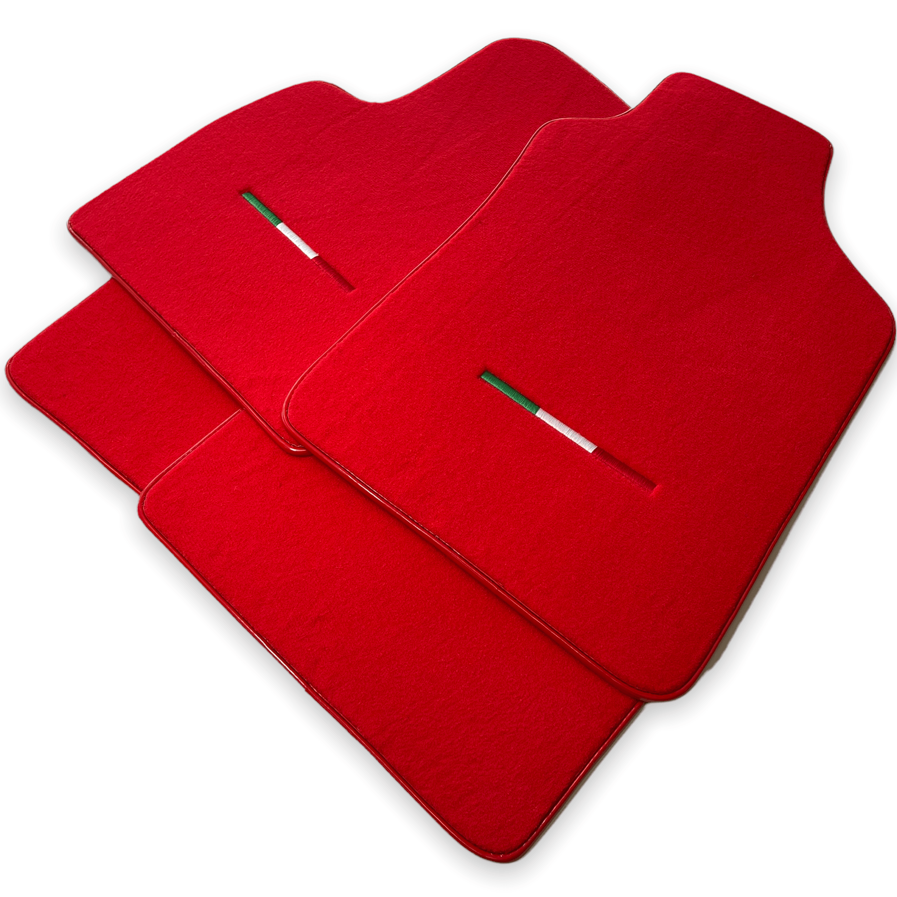 Floor Mats For Fiat 500 2008-2019 Red Color - AutoWin