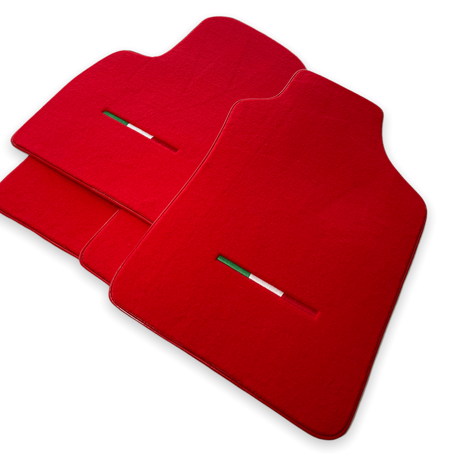 Floor Mats For Fiat 500 2008-2019 Red Color - AutoWin