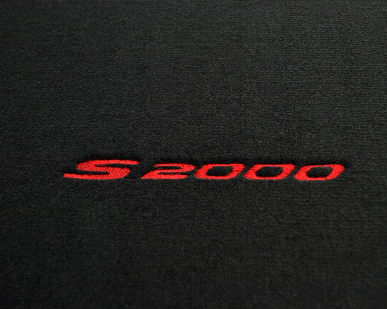 Floor Mats For Honda S2000 2000–2004 Black Tailored With Red S2000 Logo - AutoWin
