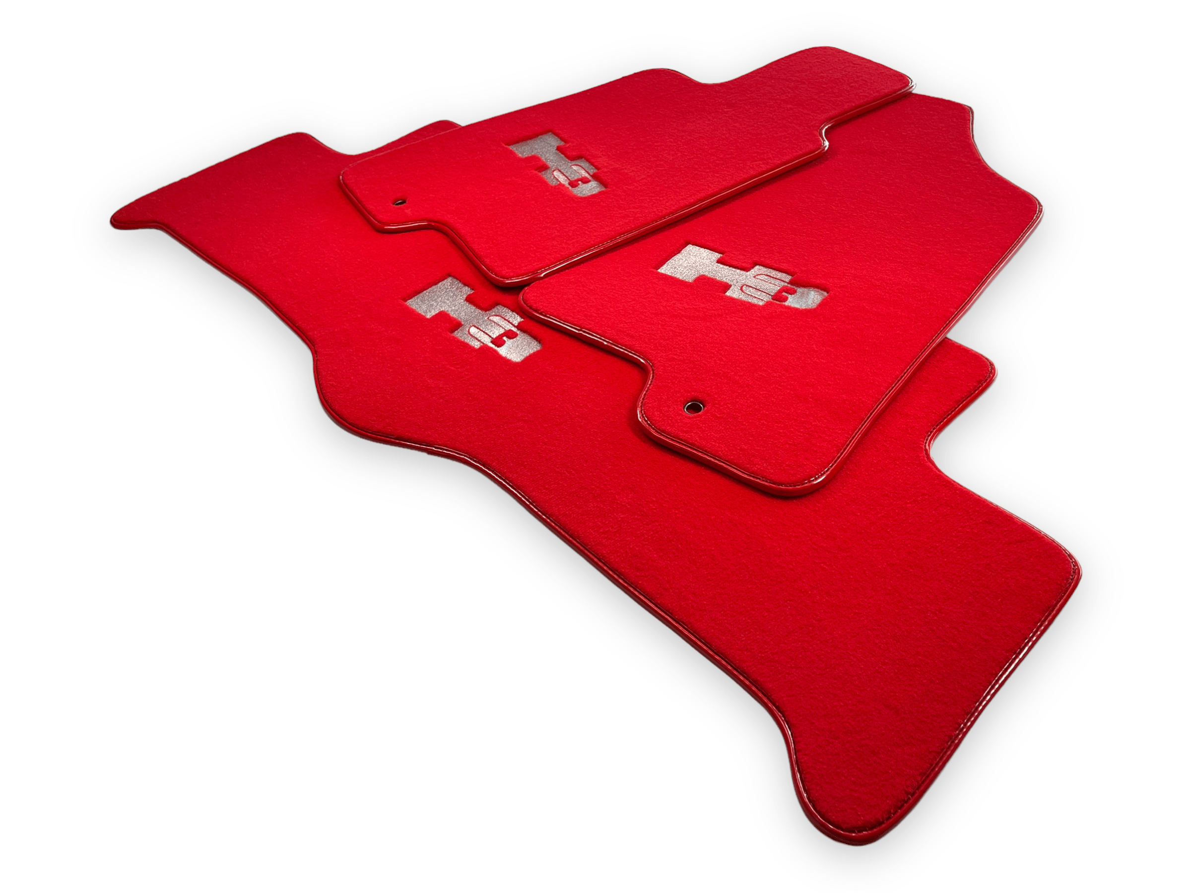 Floor Mats For Hummer H3 2005-2010 Tailored Red Color Carpets - AutoWin