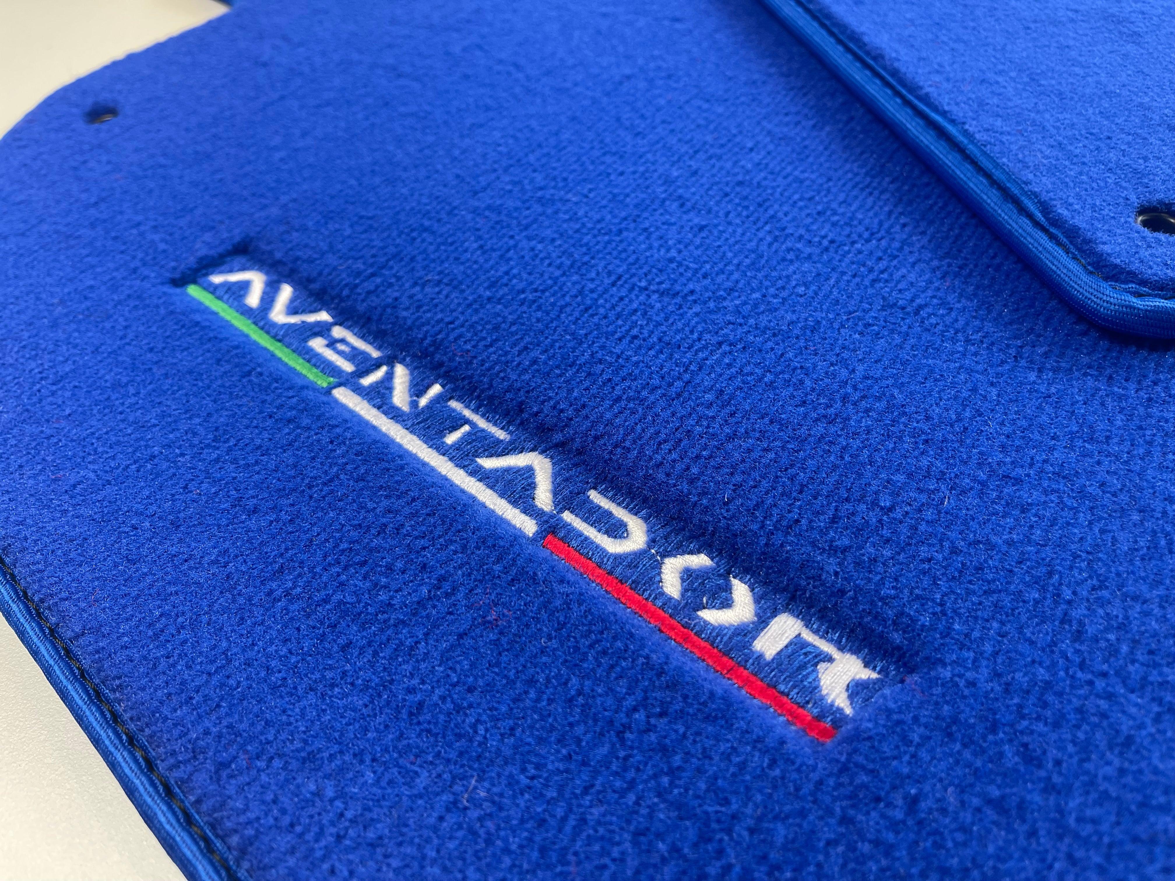 Floor Mats for Lamborghini Aventador Blue Color - AutoWin