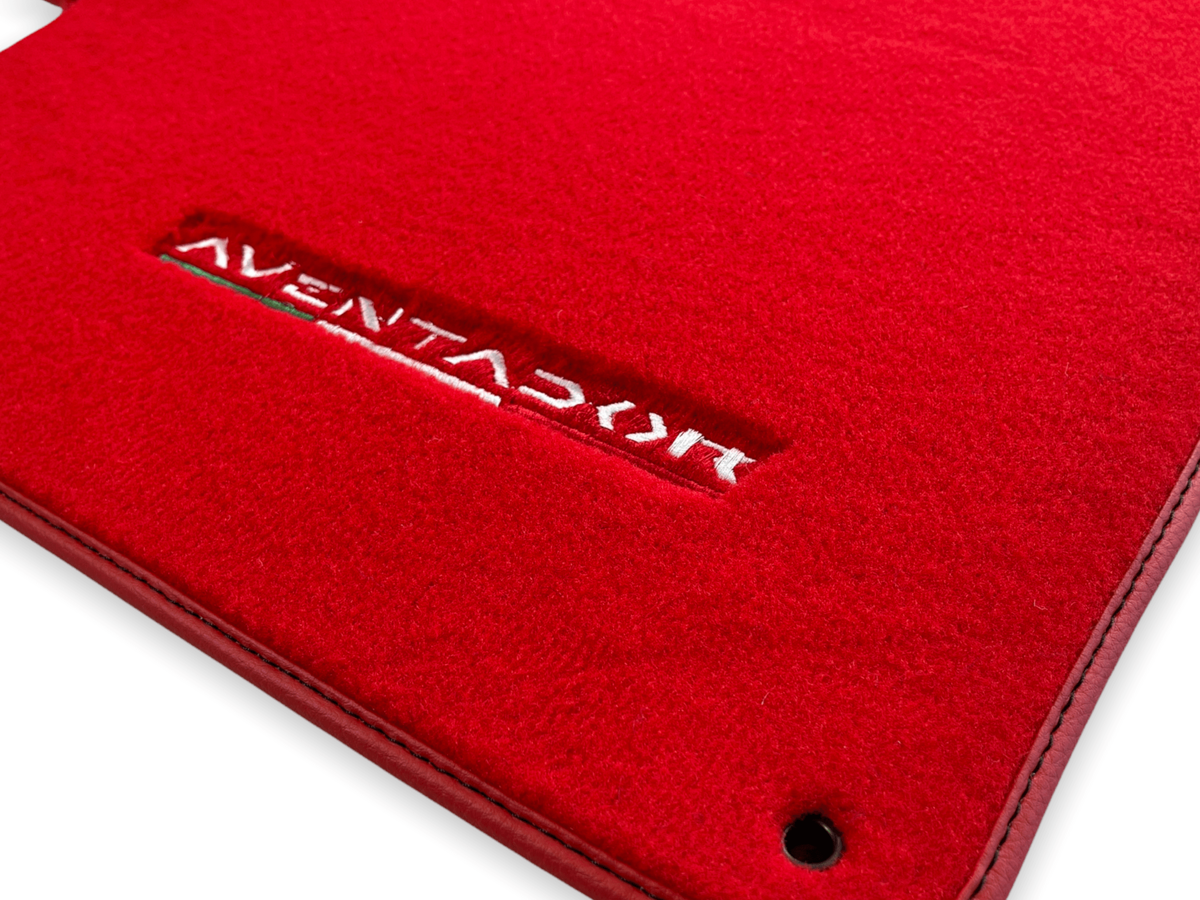 Floor Mats for Lamborghini Aventador Red Color - AutoWin
