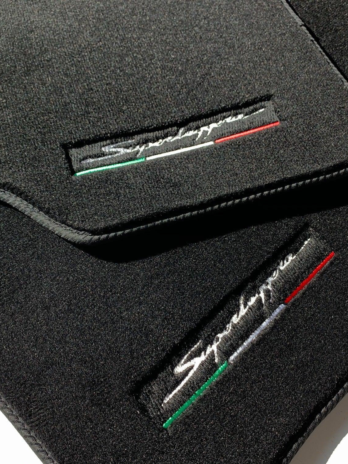 Floor Mats for Lamborghini Gallardo Superleggera with Italian Flag - AutoWin