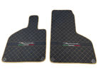 Floor Mats for Lamborghini Huracan Perfomante Alcantara Leather Gold Trim - AutoWin