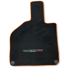 Floor Mats for Lamborghini Huracan With Italian Flag and Huracan Logo Orange Embroidery - AutoWin