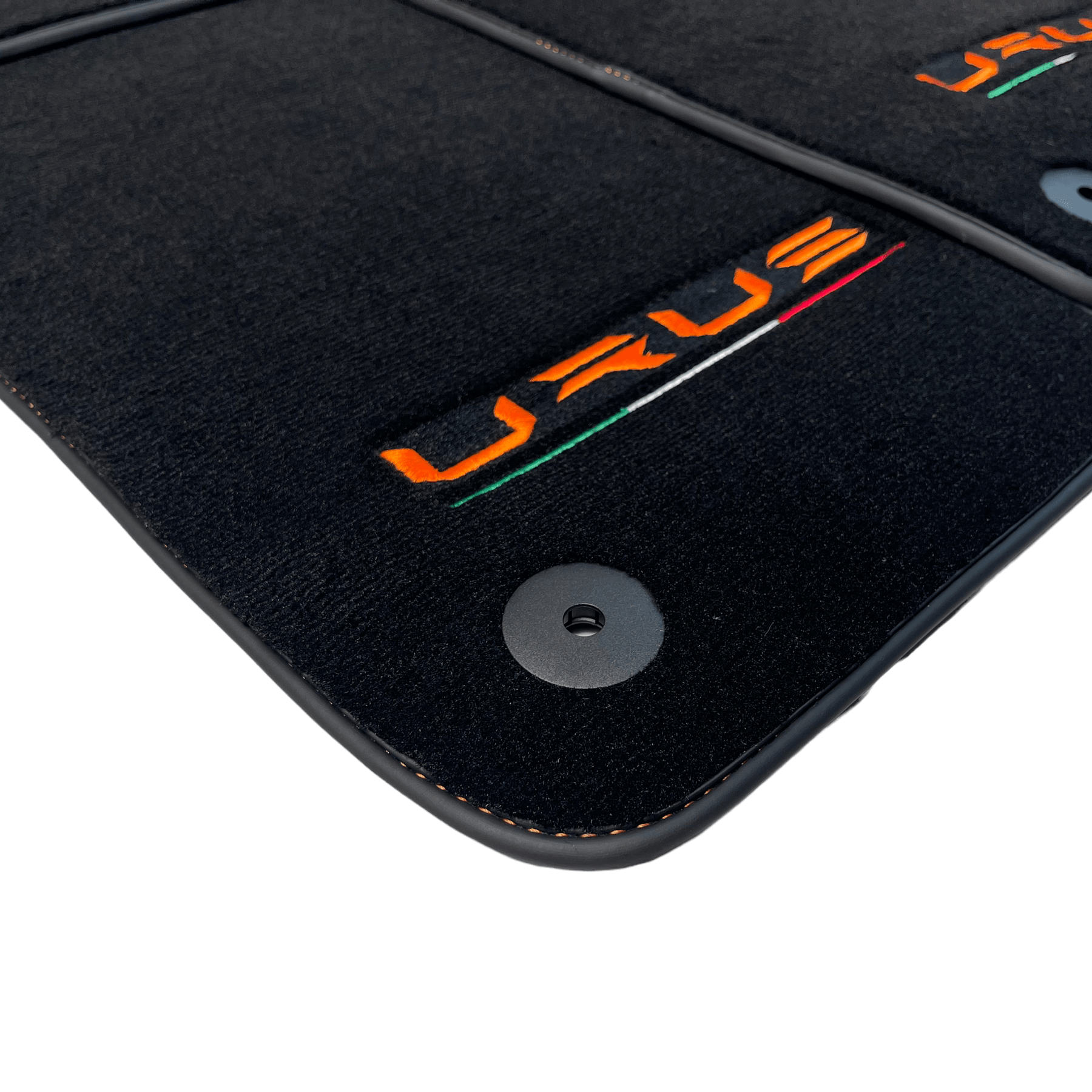 Floor Mats For Lamborghini Urus Black Tailored Orange Edition - AutoWin