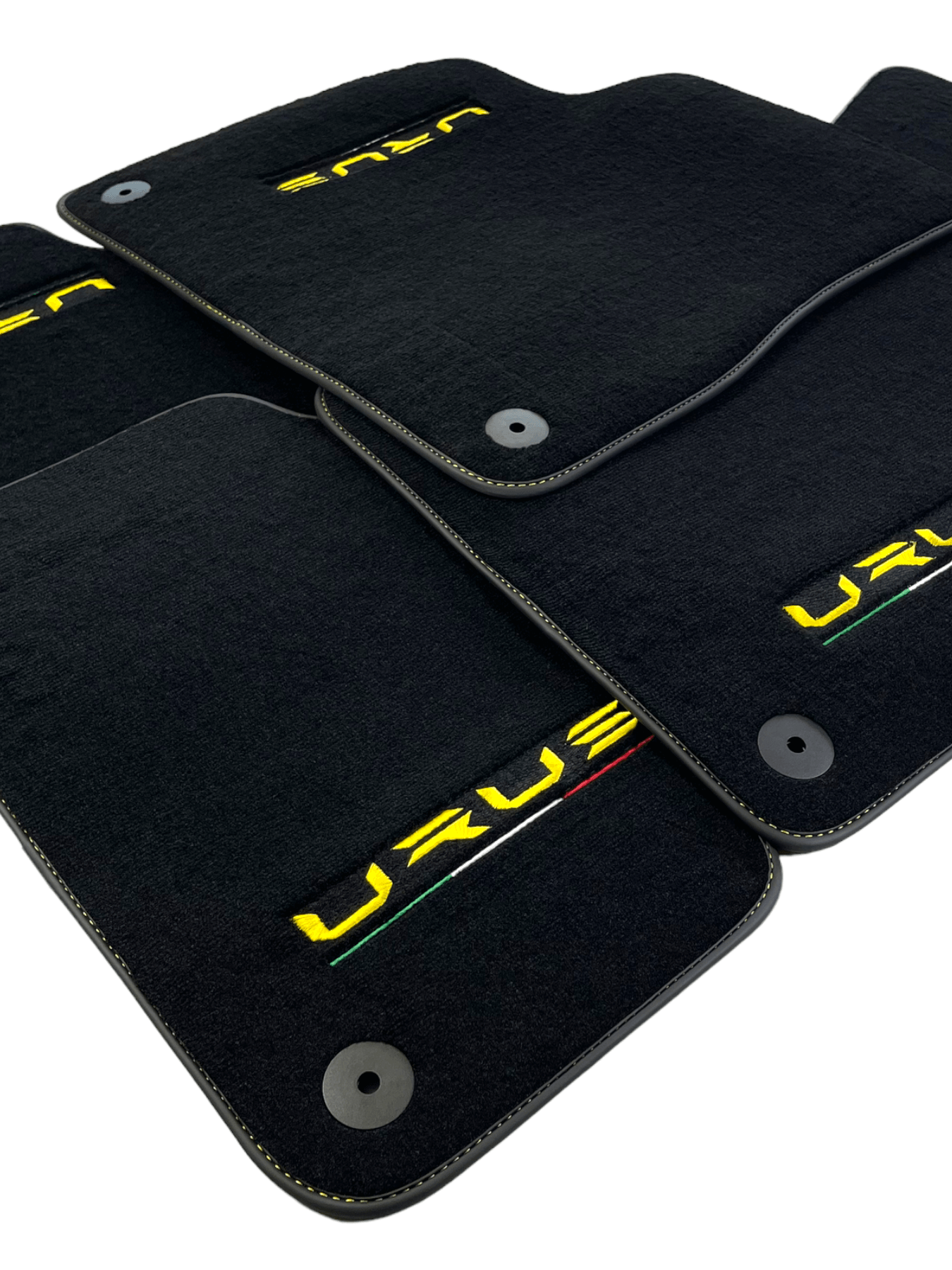 Floor Mats For Lamborghini Urus Black Tailored Yellow Edition - AutoWin
