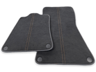 Floor Mats For McLaren 720S Alcantara Black Tailored Carpets With Orange Sewing - AutoWin
