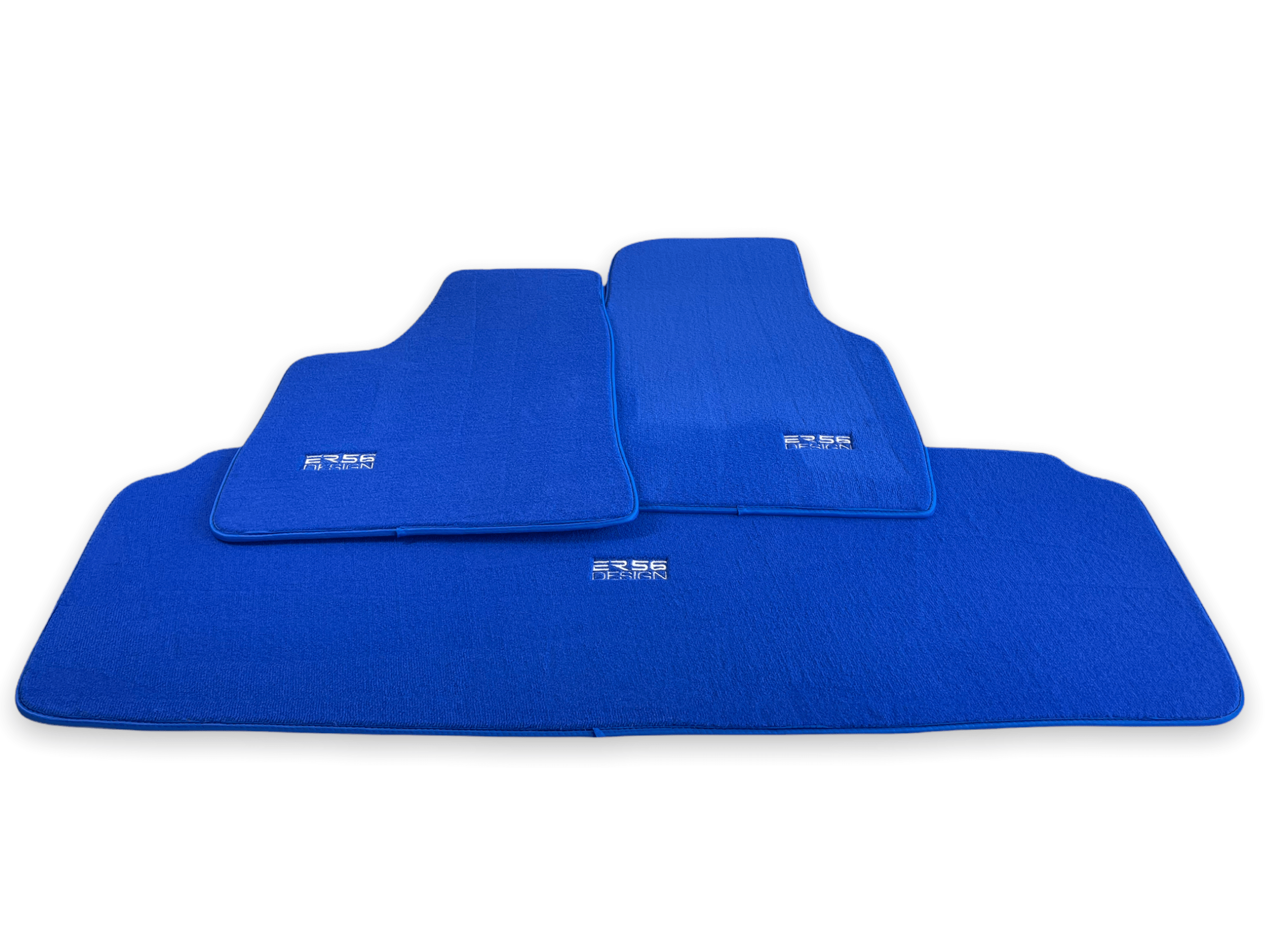 Floor Mats For Tesla Model 3 Blue Tailored Carpets ER56 Design - AutoWin