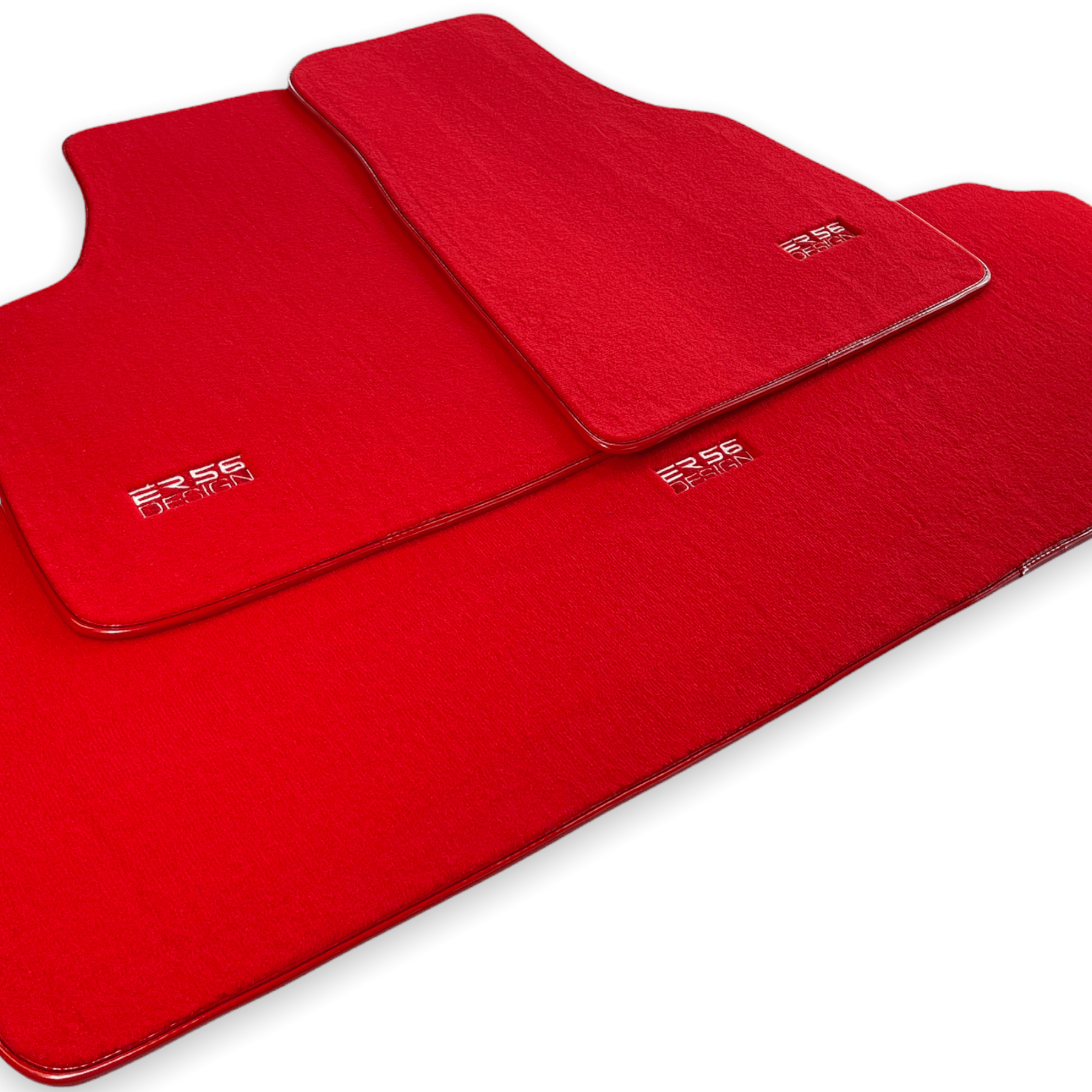 Floor Mats For Tesla Model 3 Red Tailored Carpets ER56 Design - AutoWin