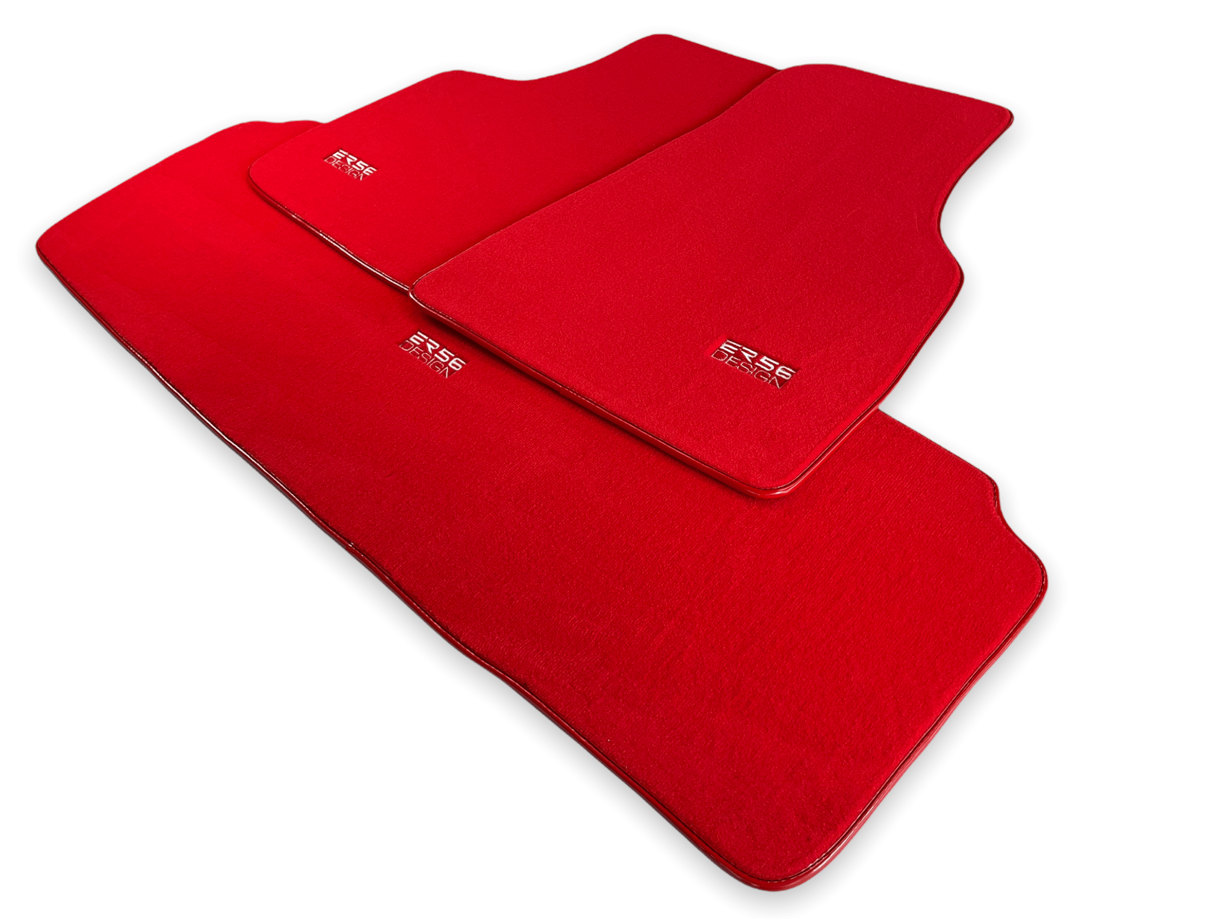 Floor Mats For Tesla Model S Red Tailored Carpets ER56 Design - AutoWin