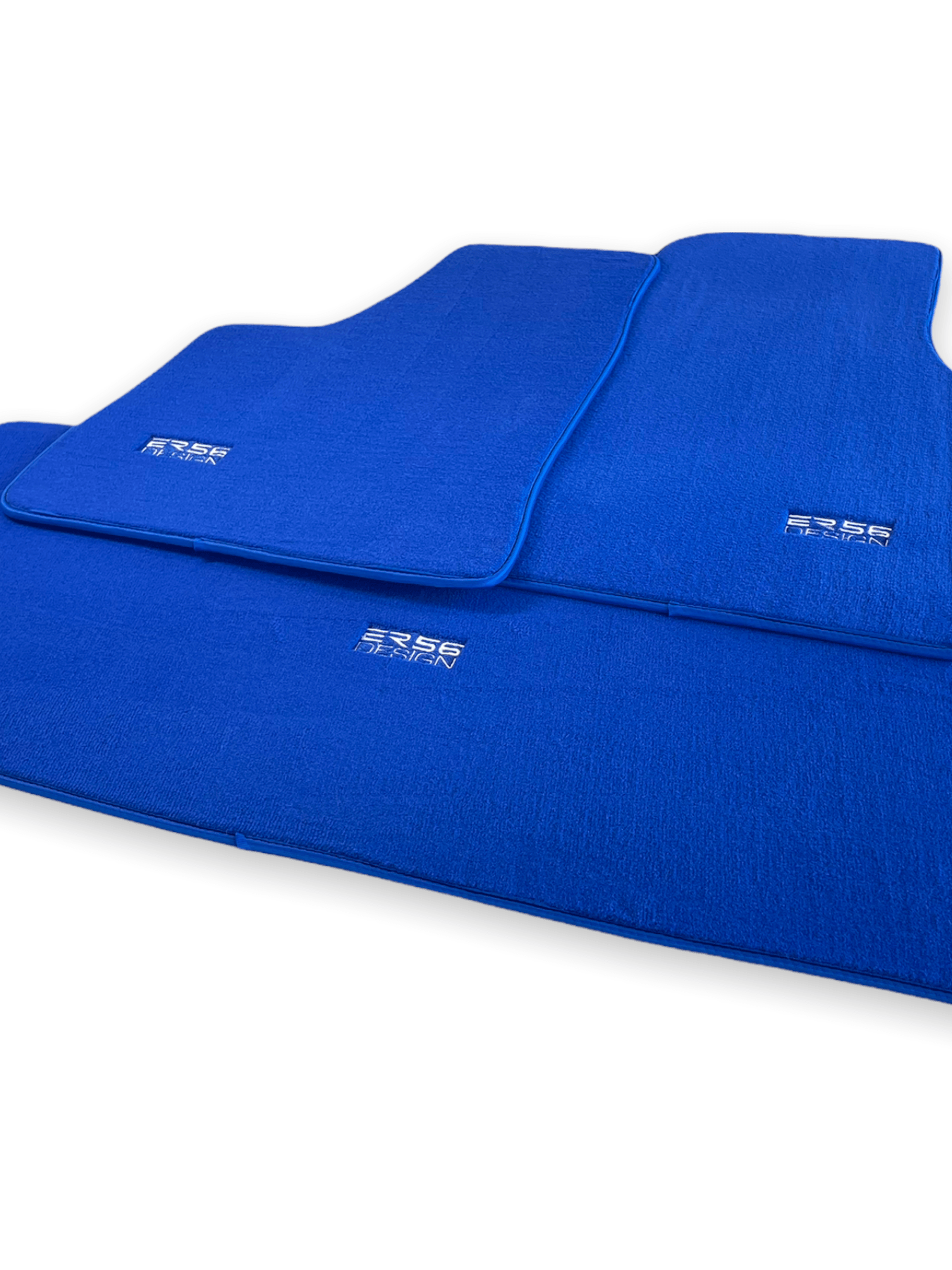 Floor Mats For Tesla Model X (6 Seats) Blue Tailored Carpets ER56 Design - AutoWin