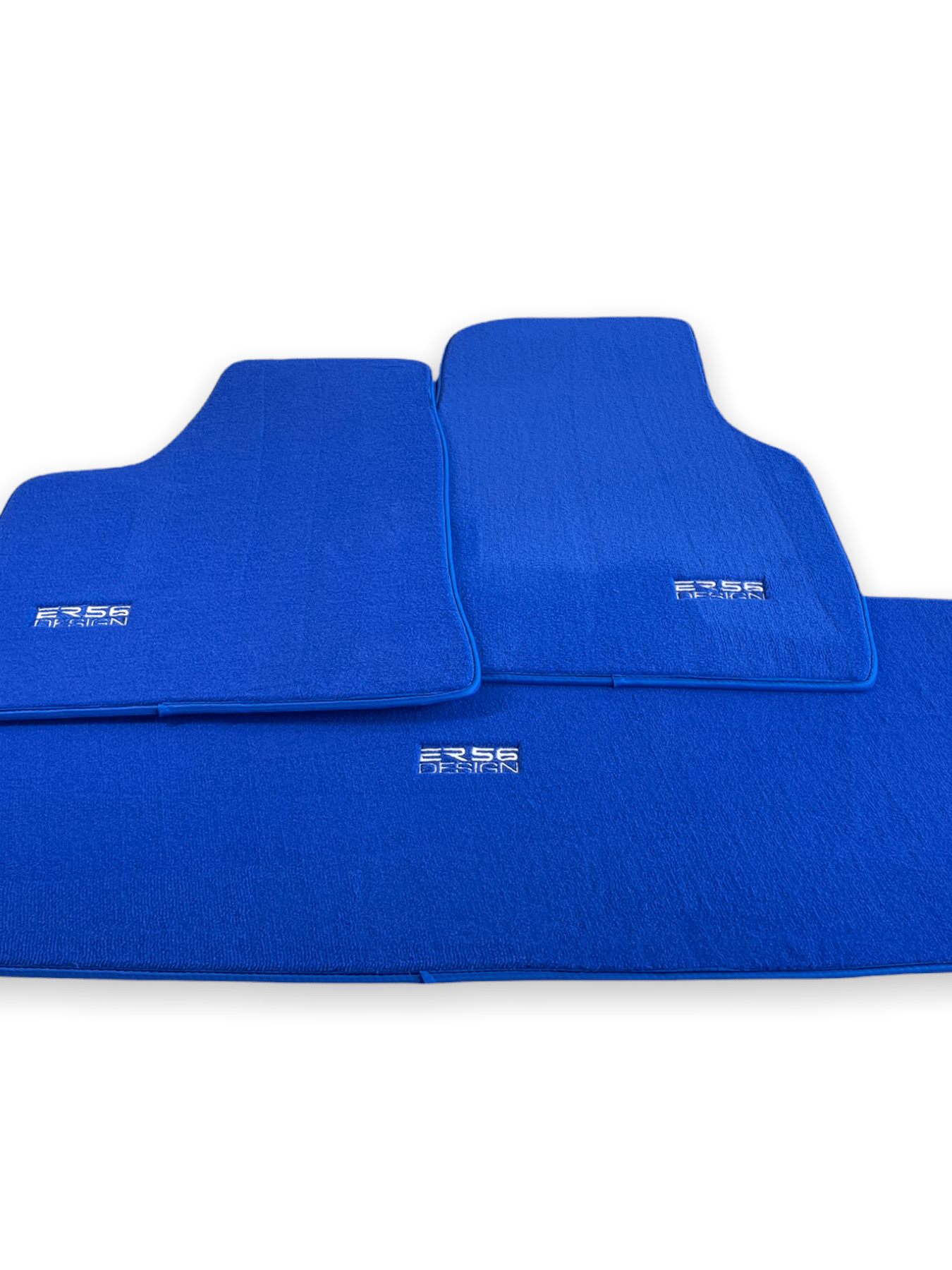 Floor Mats For Tesla Model X (6 Seats) Blue Tailored Carpets ER56 Design - AutoWin