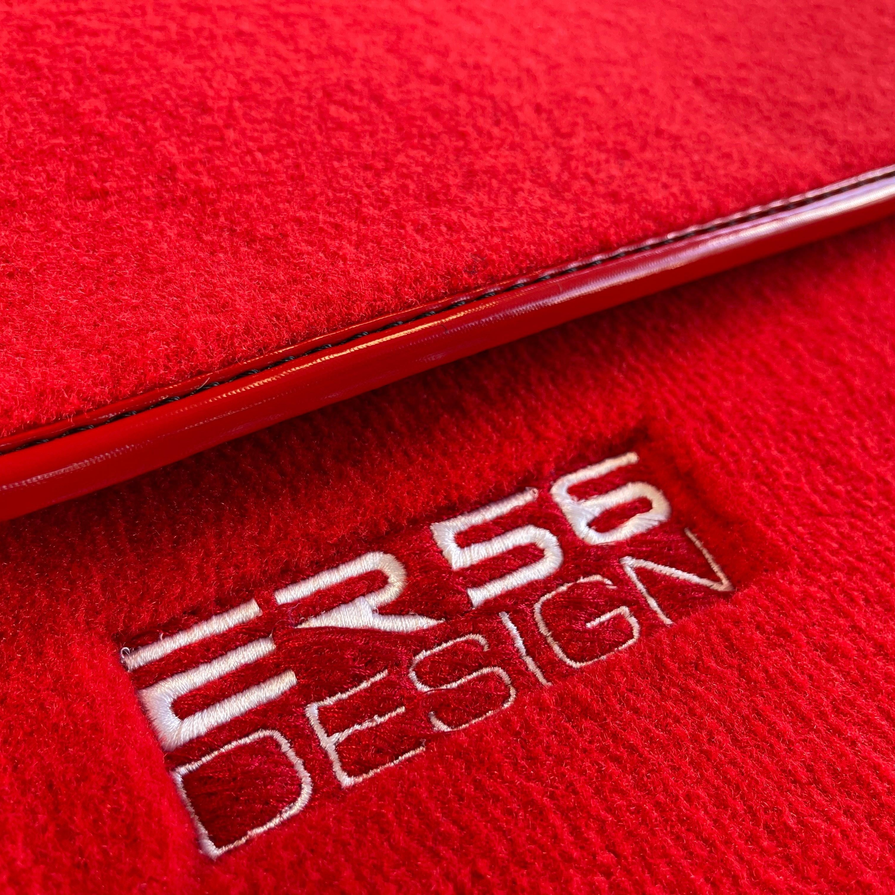 Floor Mats For Tesla Model Y Red Tailored Carpets ER56 Design - AutoWin