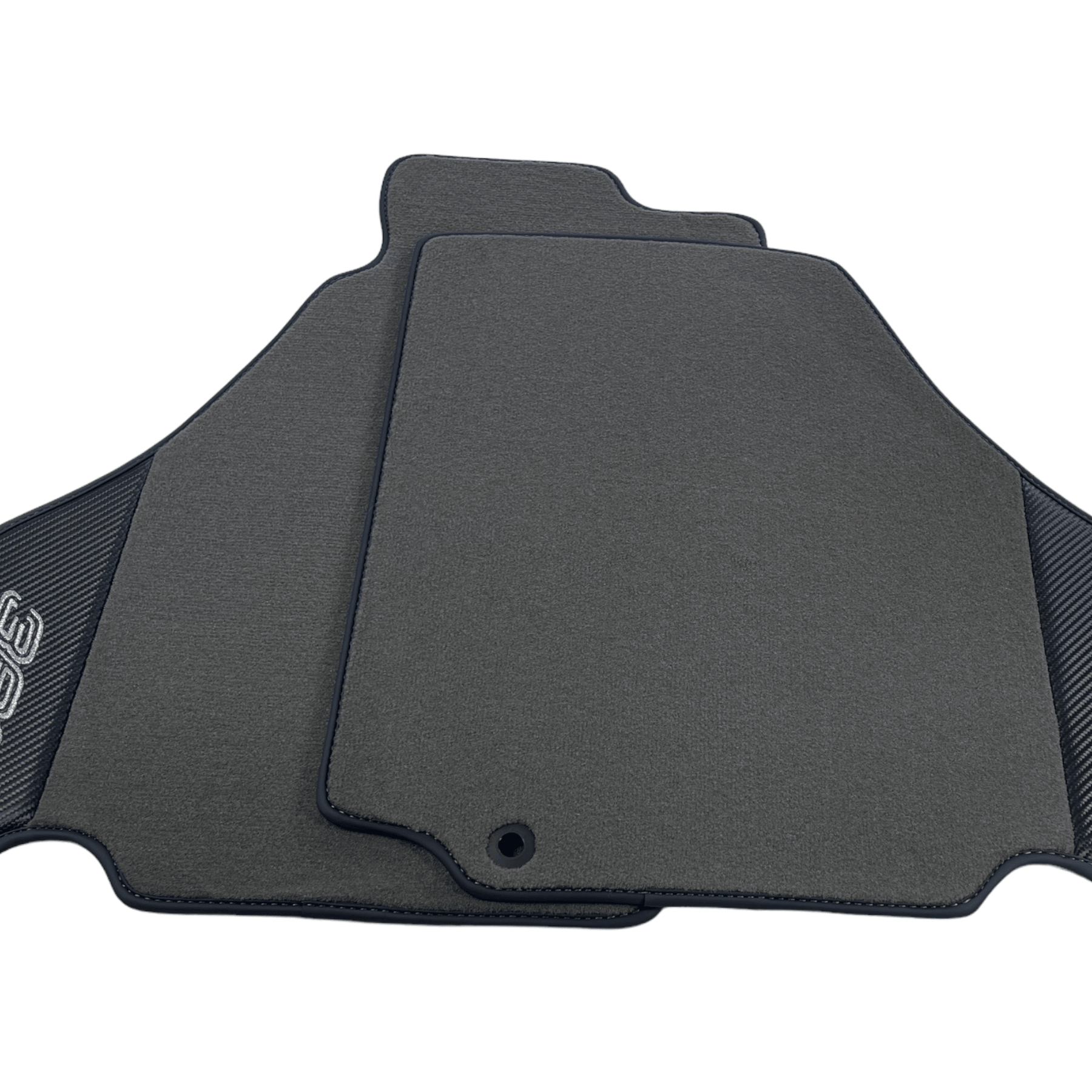 Gray Floor Mats For Ferrari 360 Modena 1999-2005 With Carbon Fiber Leather - AutoWin
