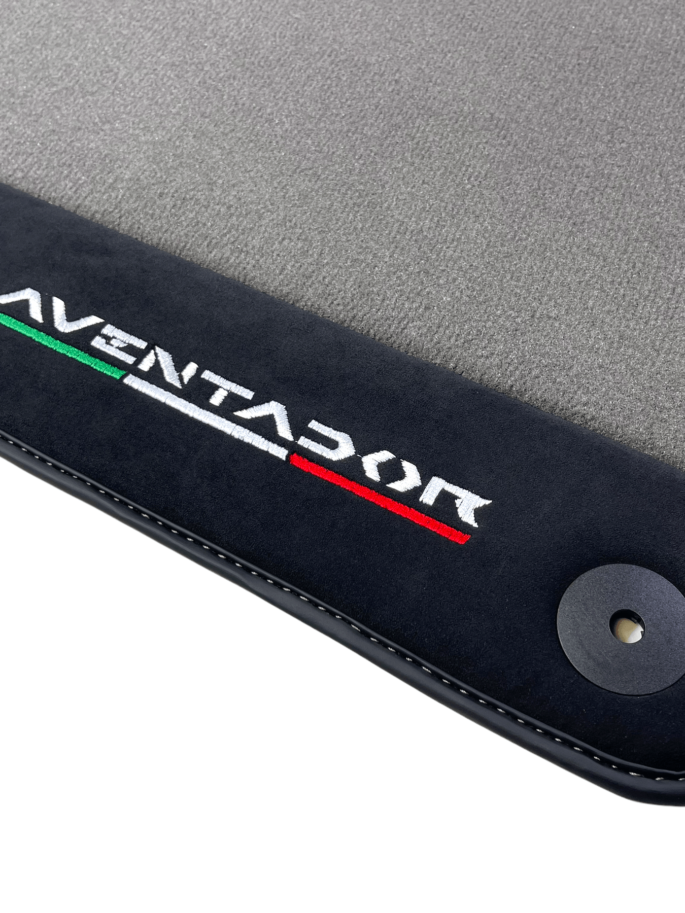 Gray Floor Mats for Lamborghini Aventador With Alcantara Leather - AutoWin