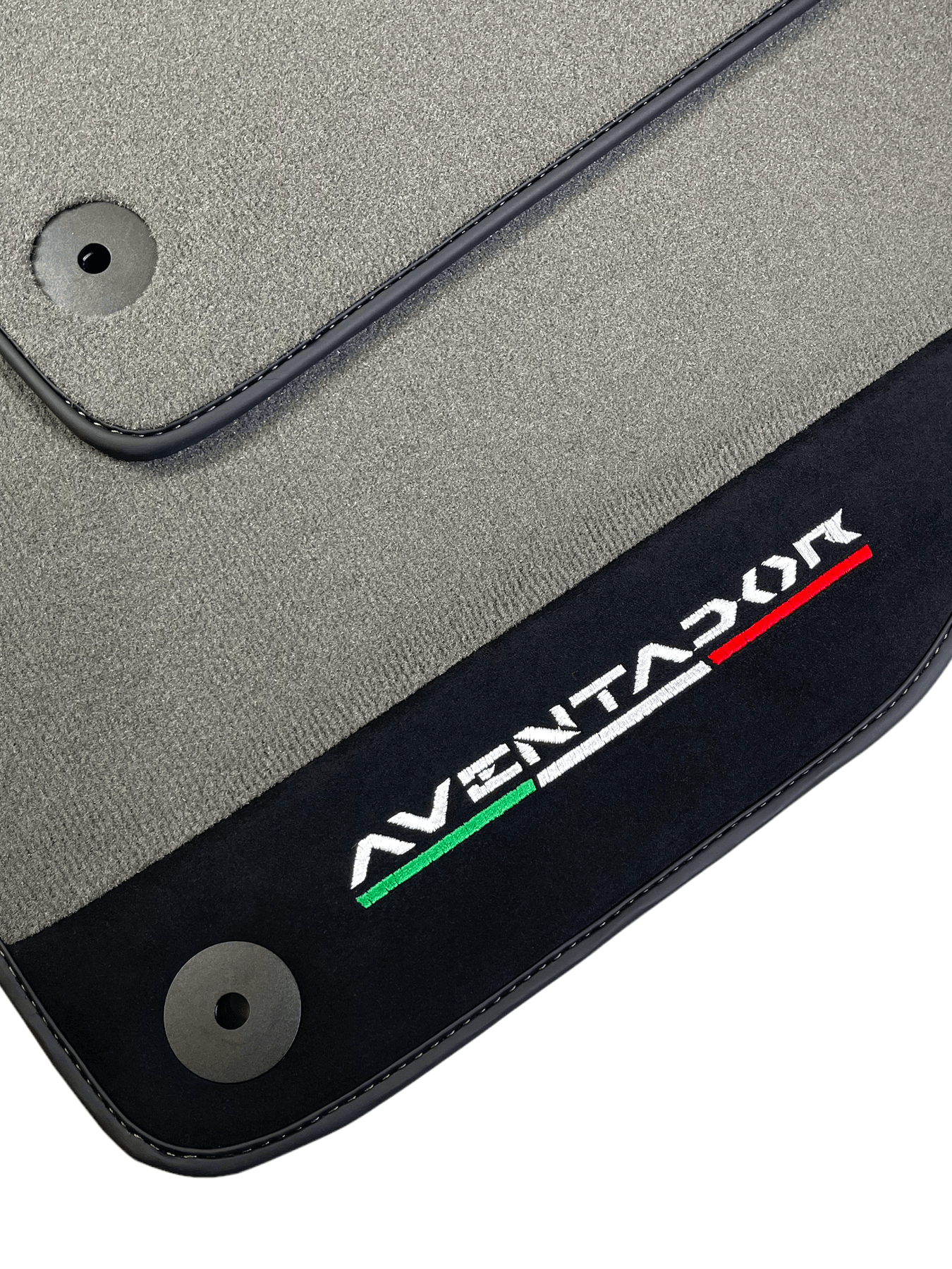 Gray Floor Mats for Lamborghini Aventador With Alcantara Leather - AutoWin