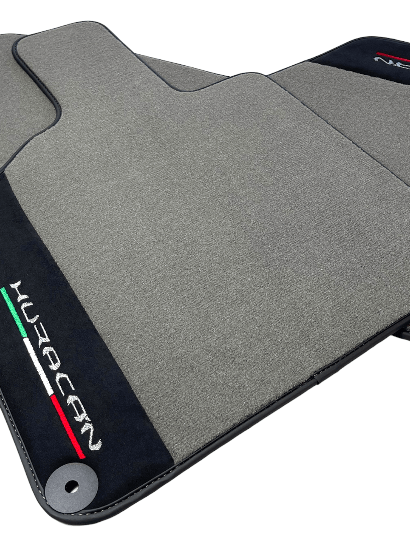 Gray Floor Mats for Lamborghini Huracan With Alcantara Leather - AutoWin