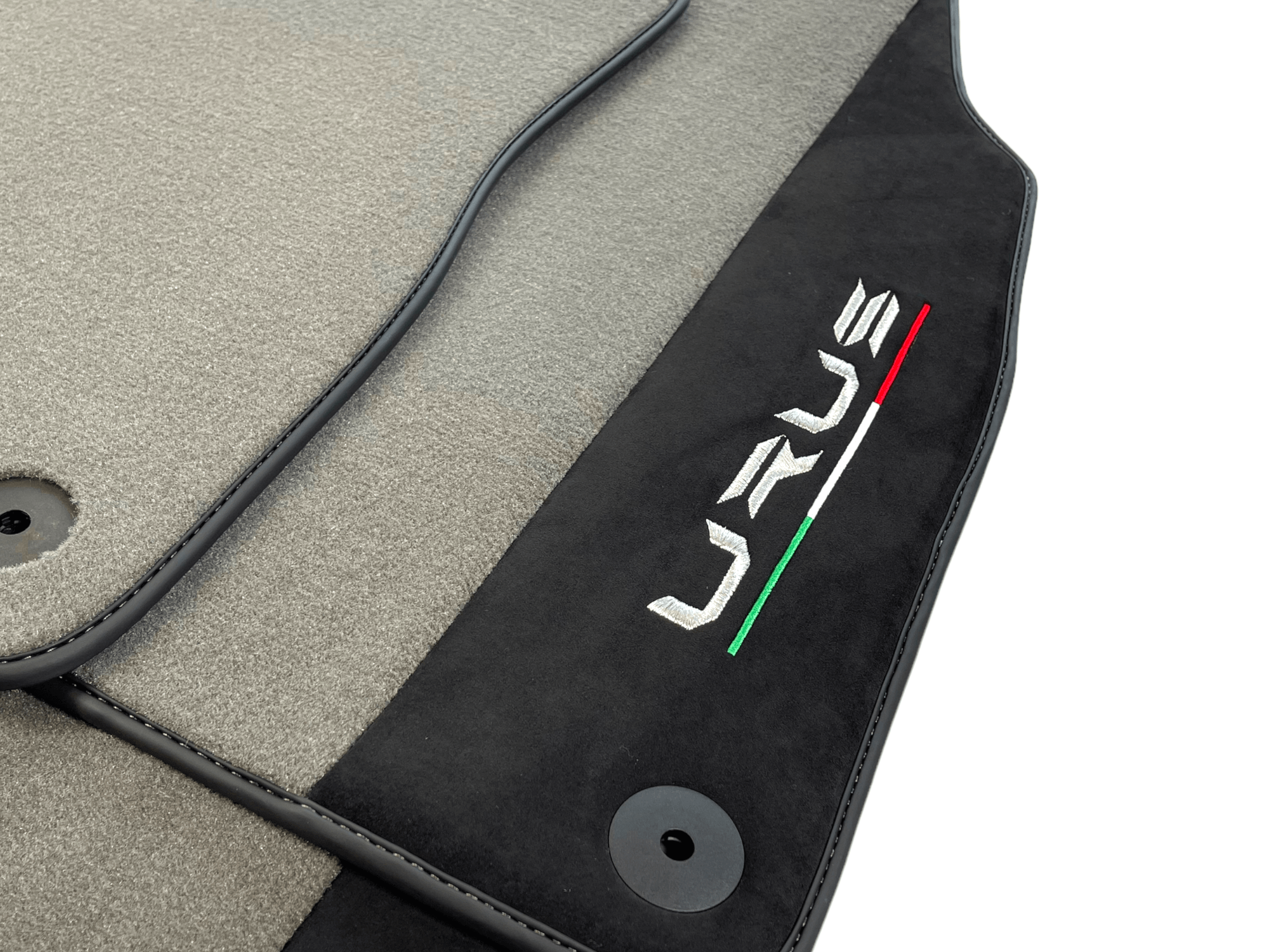 Gray Floor Mats For Lamborghini Urus With Alcantara Leather - AutoWin