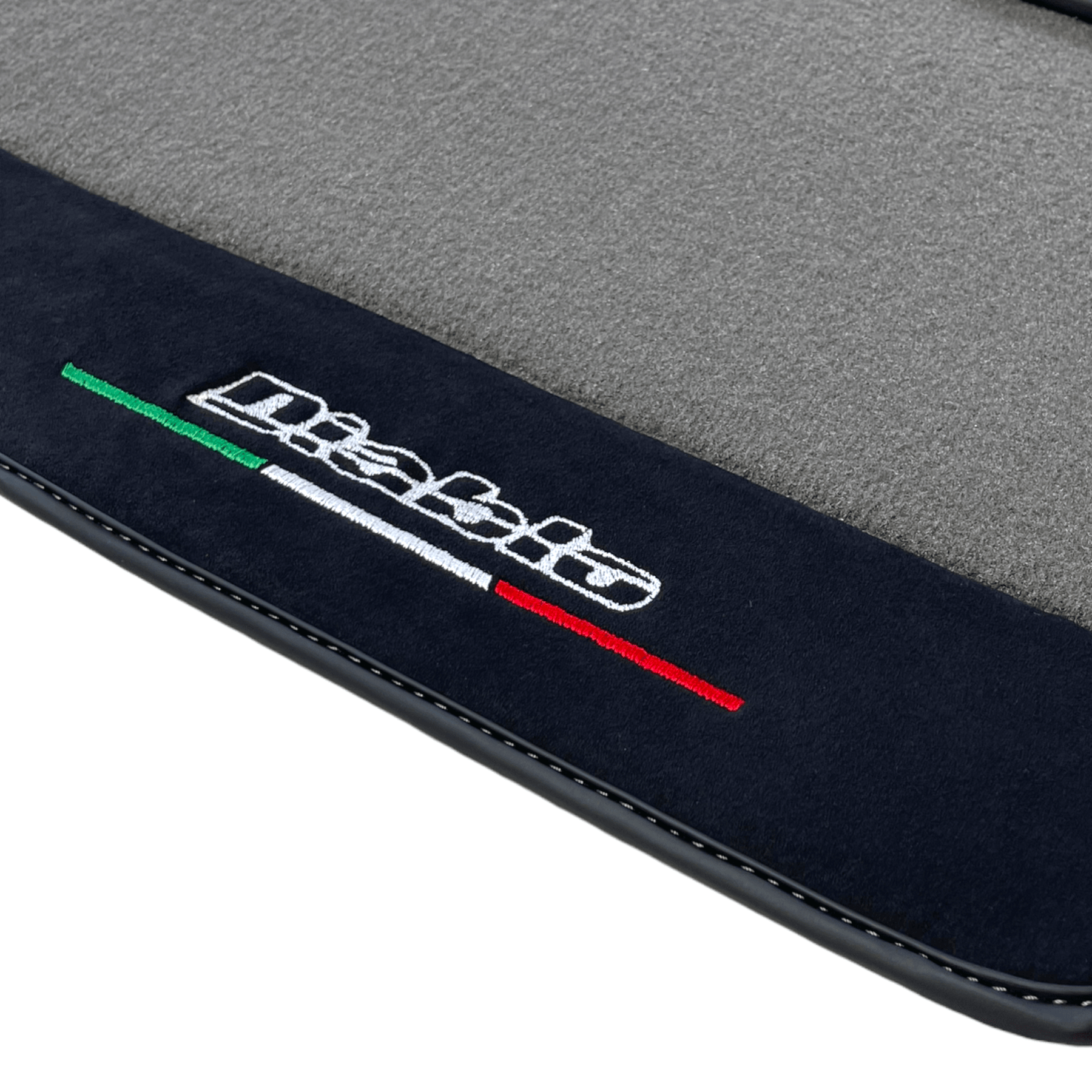 Gray Floor Mats for Lamborghini Diablo 1990-2001 With Alcantara Leather - AutoWin