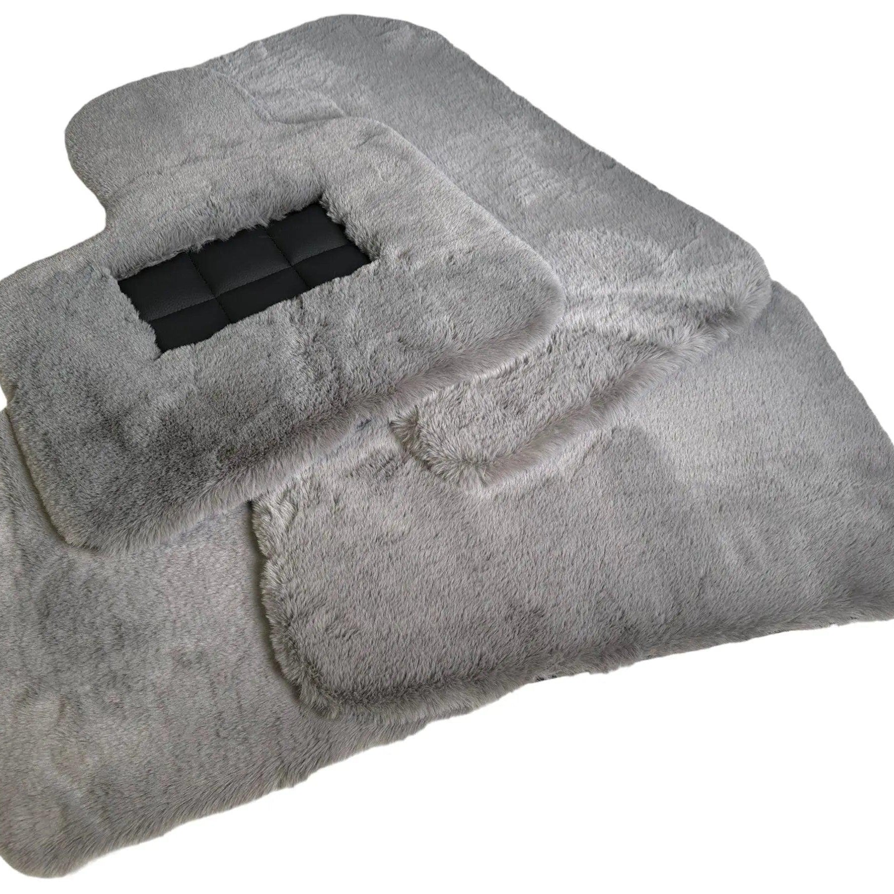 Gray Sheepskin Floor Mats For Bentley Mulsanne (2010–2020) Er56 Design Brand - AutoWin