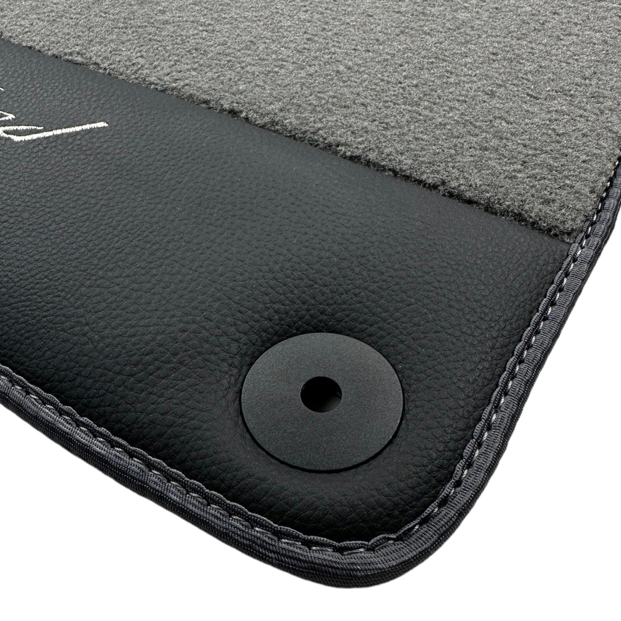 Grey Floor Mats For Bentley Mulsanne (2010–2020) with Leather