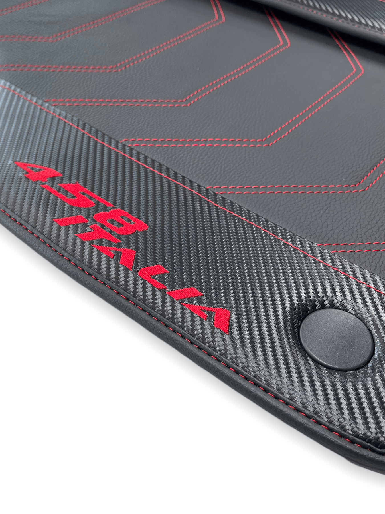 Leather Floor Mats For Ferrari 458 Italia 2009-2015 With Carbon Fiber - AutoWin