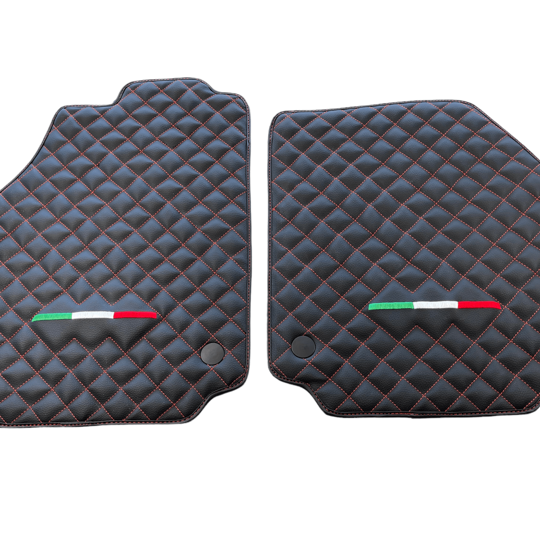 Leather Floor Mats For Ferrari 458 Spider 2012-2015 Black - AutoWin