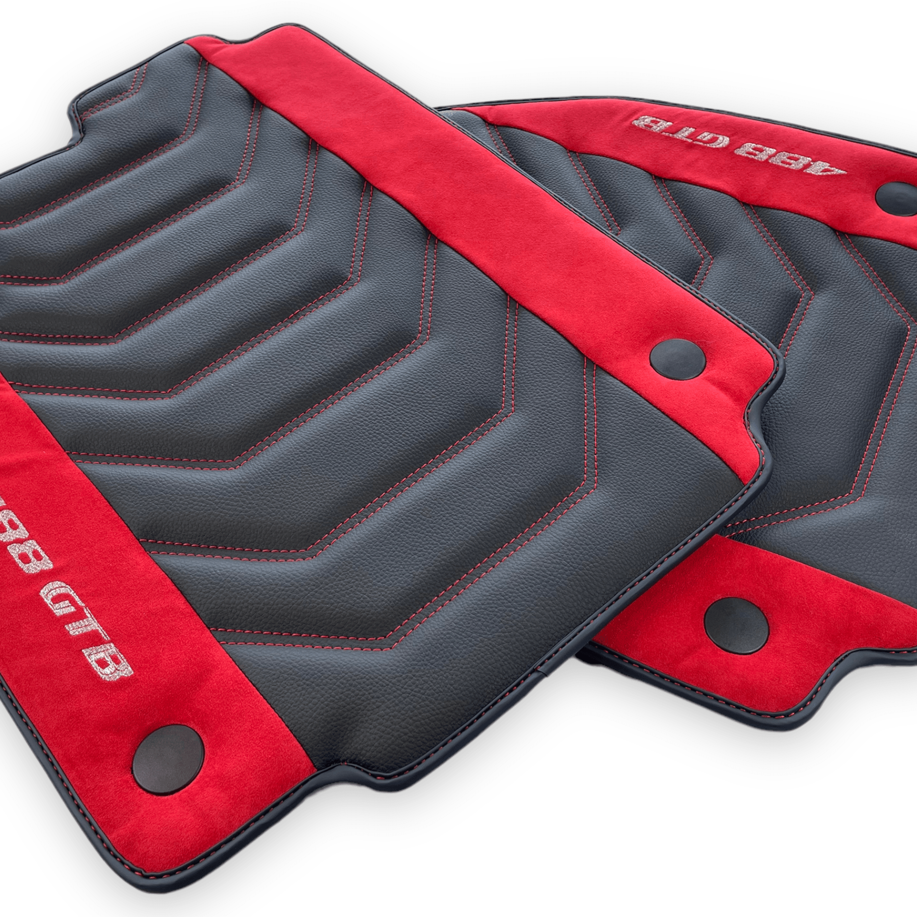 Leather Floor Mats For Ferrari 488 GTB 2015-2022 - AutoWin