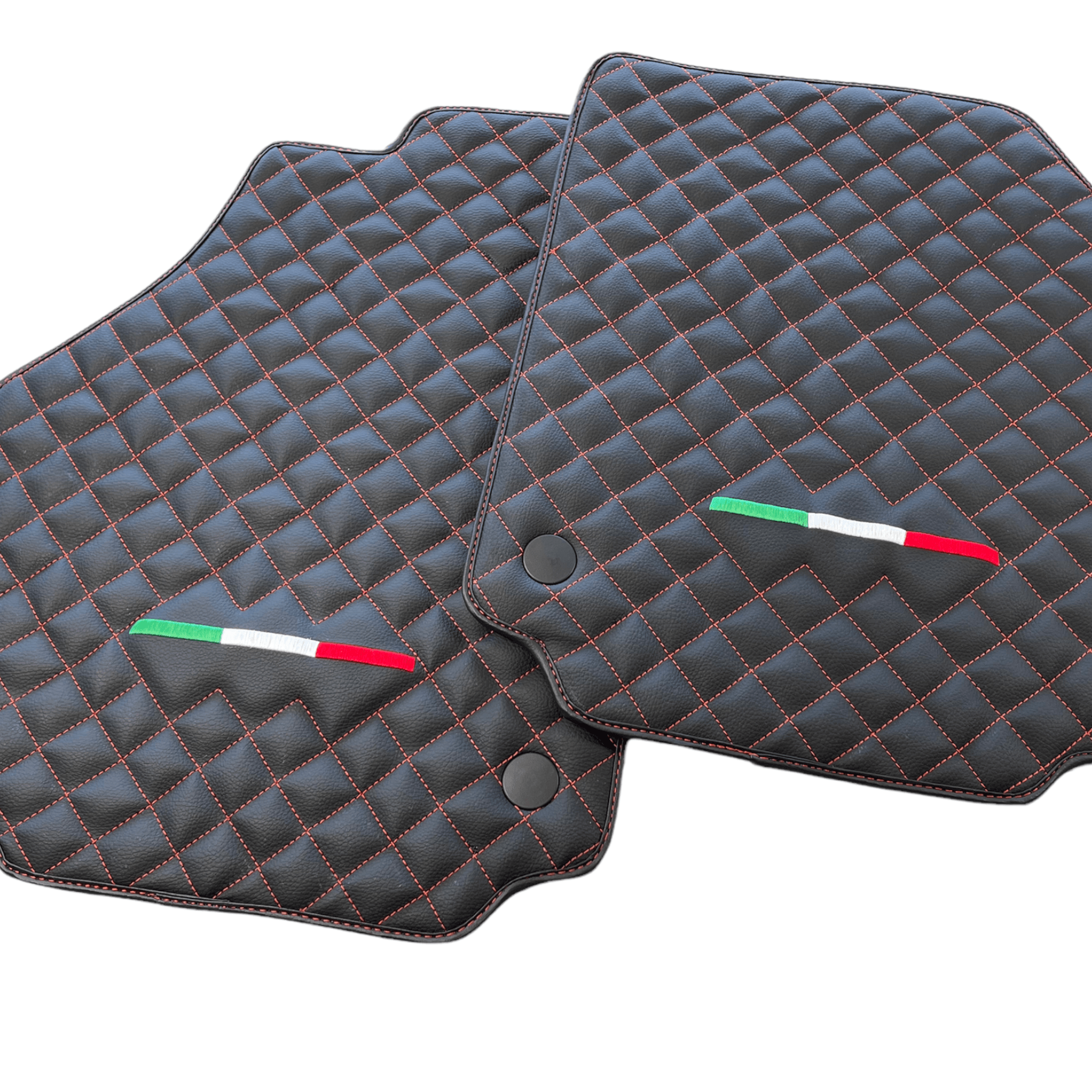 Leather Floor Mats For Ferrari 488 GTB 2015-2022 AutoWin Brand Italian Edition - AutoWin