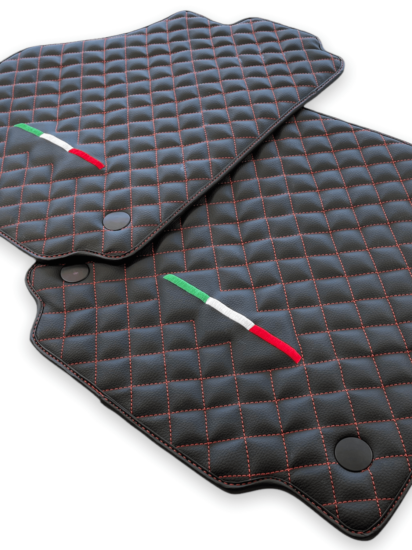 Leather Floor Mats For Ferrari 488 GTB 2015-2022 AutoWin Brand Italian Edition - AutoWin