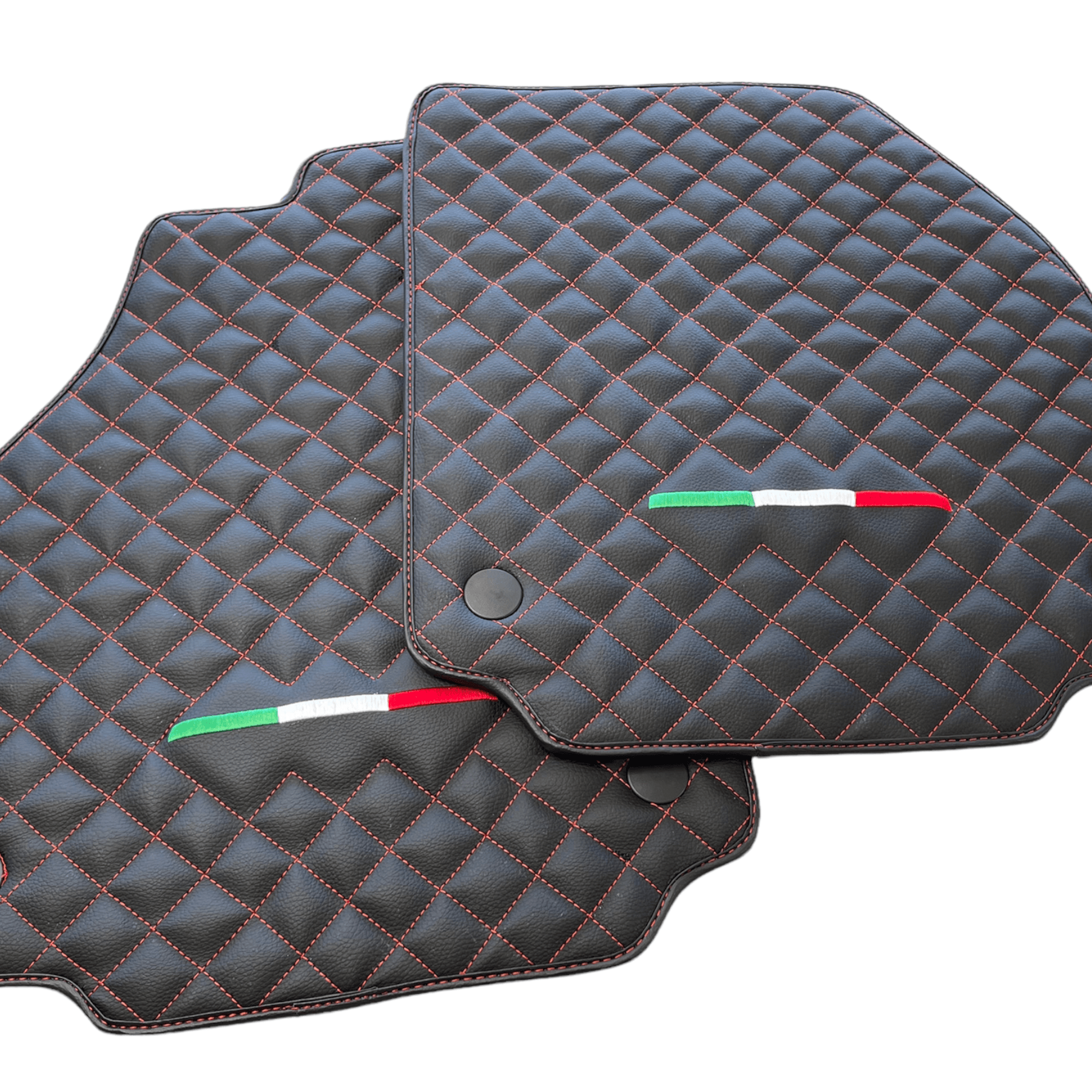 Leather Floor Mats For Ferrari F8 Spider 2019-2022 Italian Edition - AutoWin