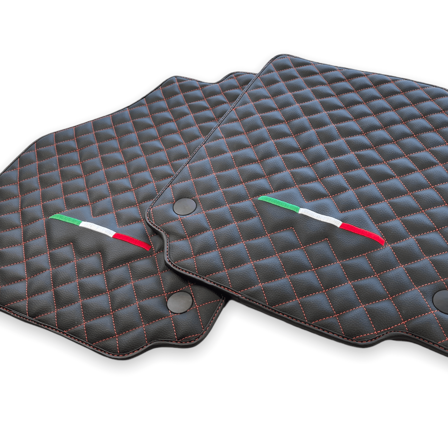 Leather Floor Mats For Ferrari F8 Spider 2019-2022 Italian Edition - AutoWin